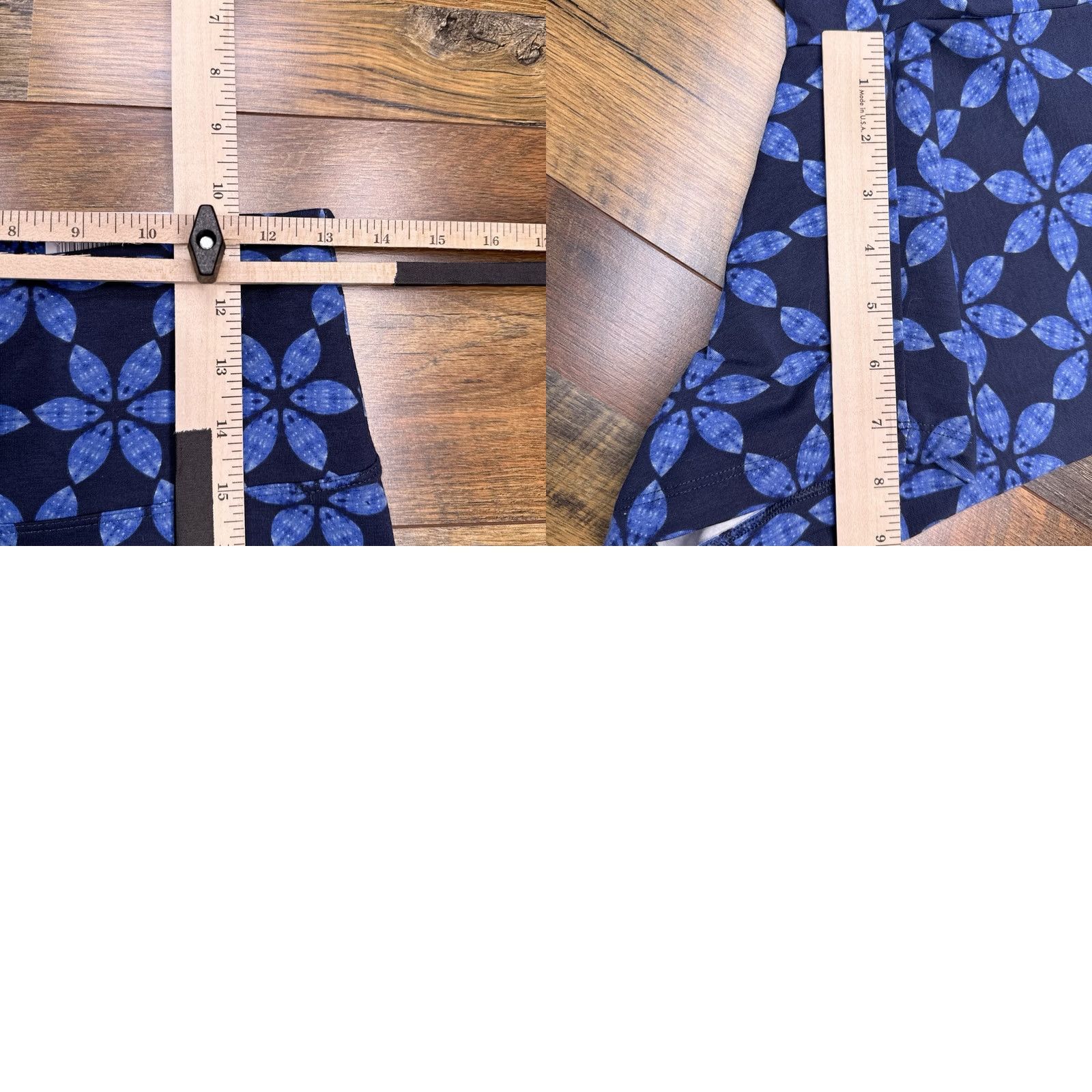 Vintage Sonoma Shorts Womens Small Blue Floral Pull On Knit Cotton Blend Logo Inseam 7.5in Slim Casual Summer Spring Fall Size 28" / US 6 / IT 42 - 8 Thumbnail