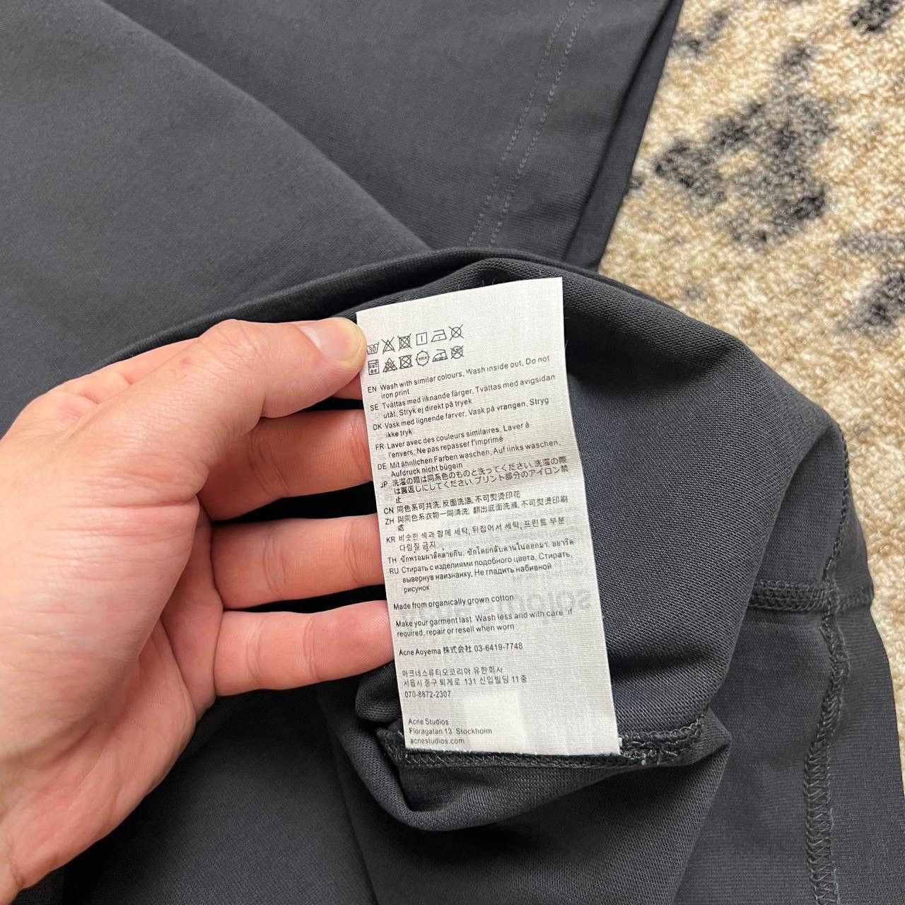 Acne Studios Acne Studios Center Logo Oversized Fit T-Shirt Size US L / EU 52-54 / 3 - 6 Thumbnail