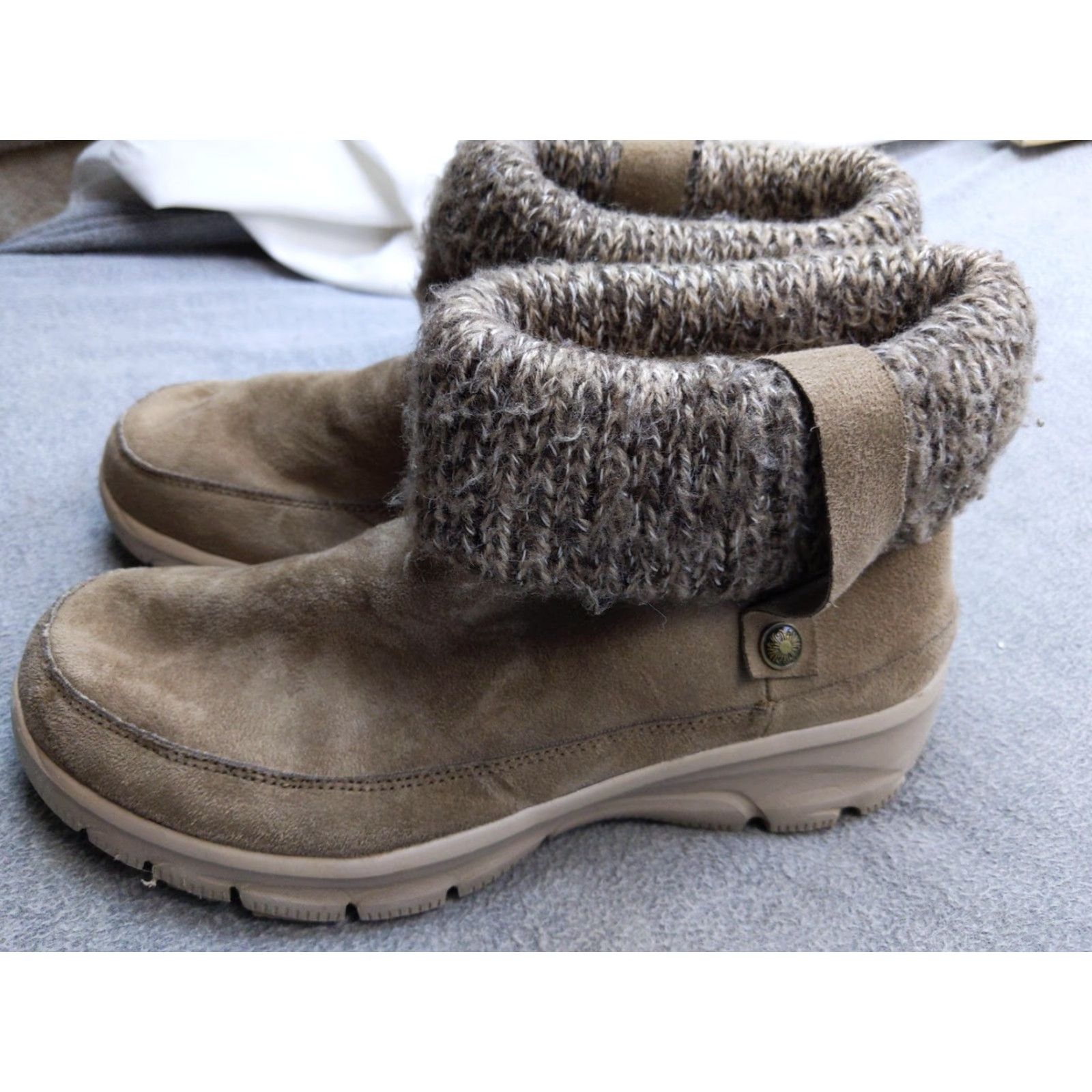 SKECHERS Skechers Womens Boots Size 8 38 Tan Knit Cuff Ankle Winter Walking SN49539 Size US 9 / IT 39 - 2 Thumbnail