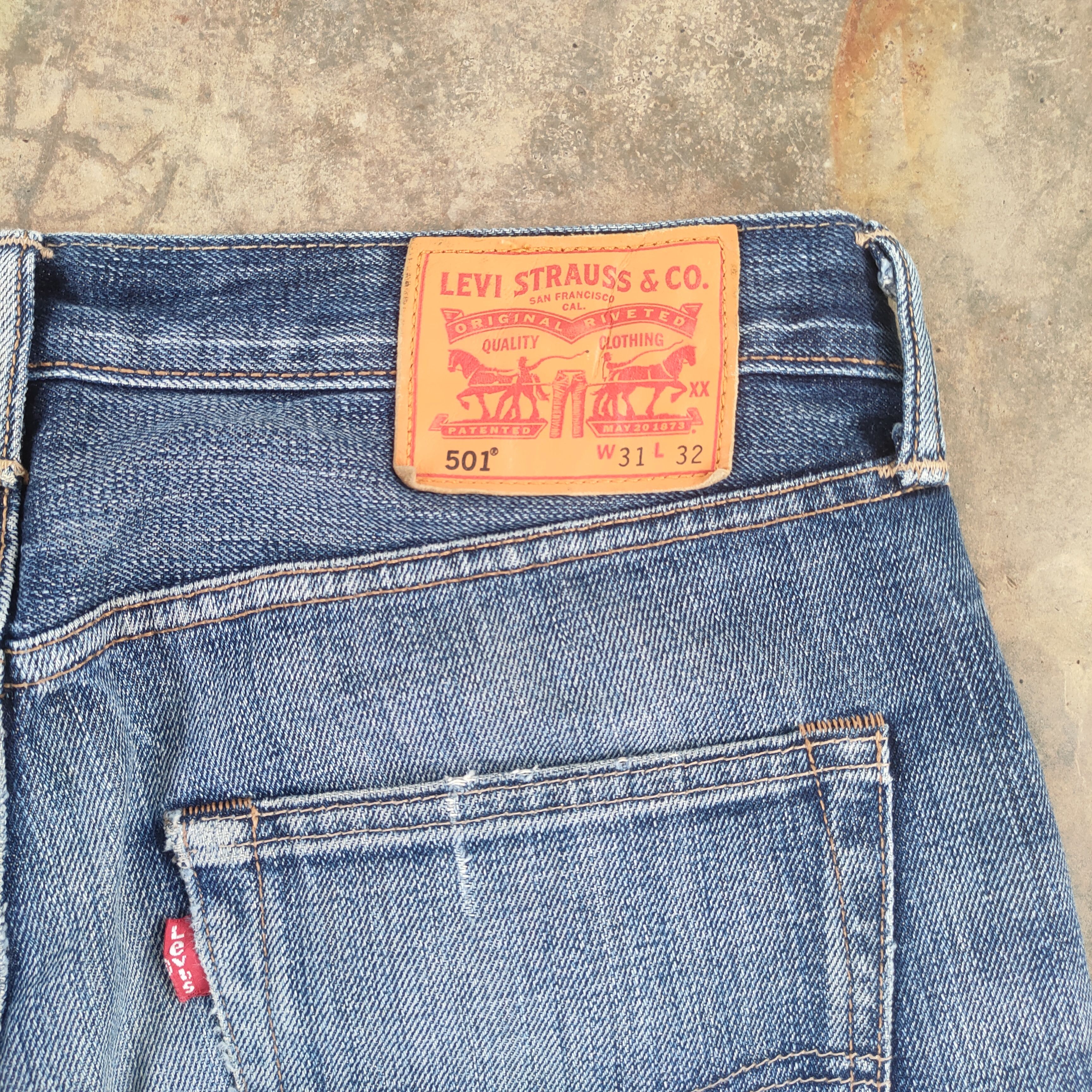Levi's W32 LEVI'S 501 FADED DISTRESSED JEAN PANTS Size US 32 / EU 48 - 10 Thumbnail