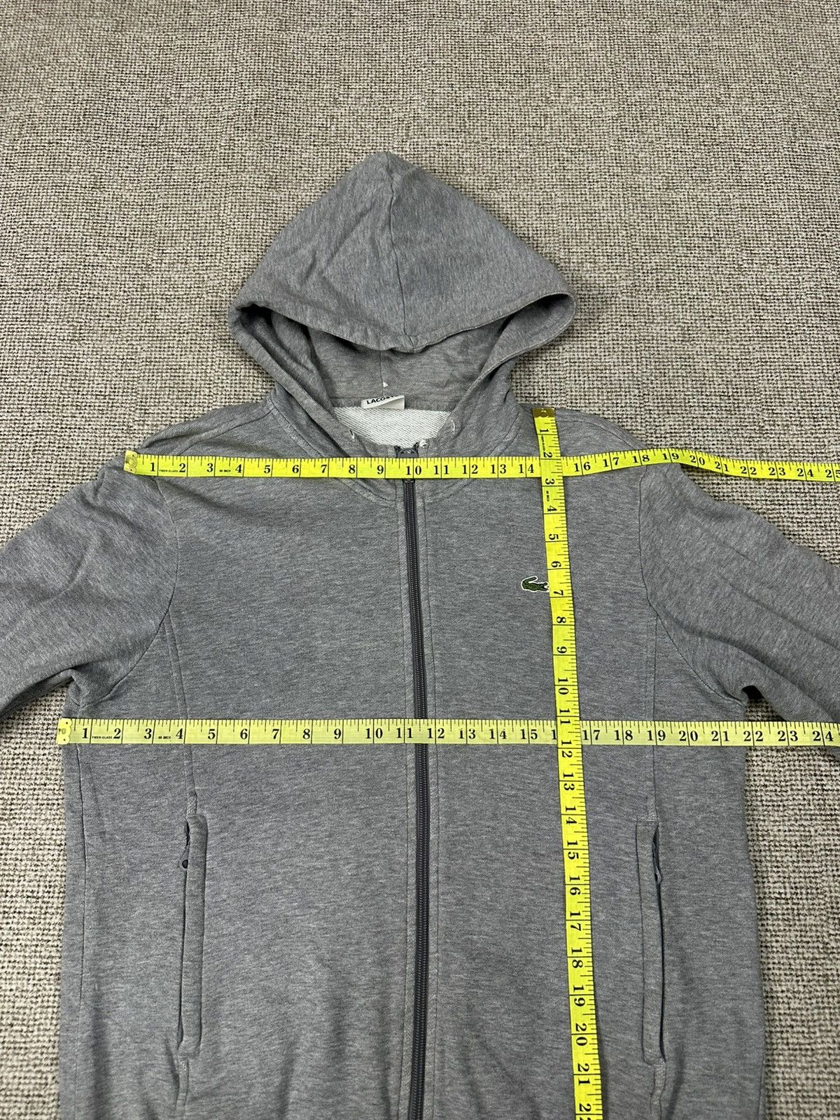 Lacoste Lacoste Distressed Hoodie Z424 Size US L / EU 52-54 / 3 - 9 Thumbnail