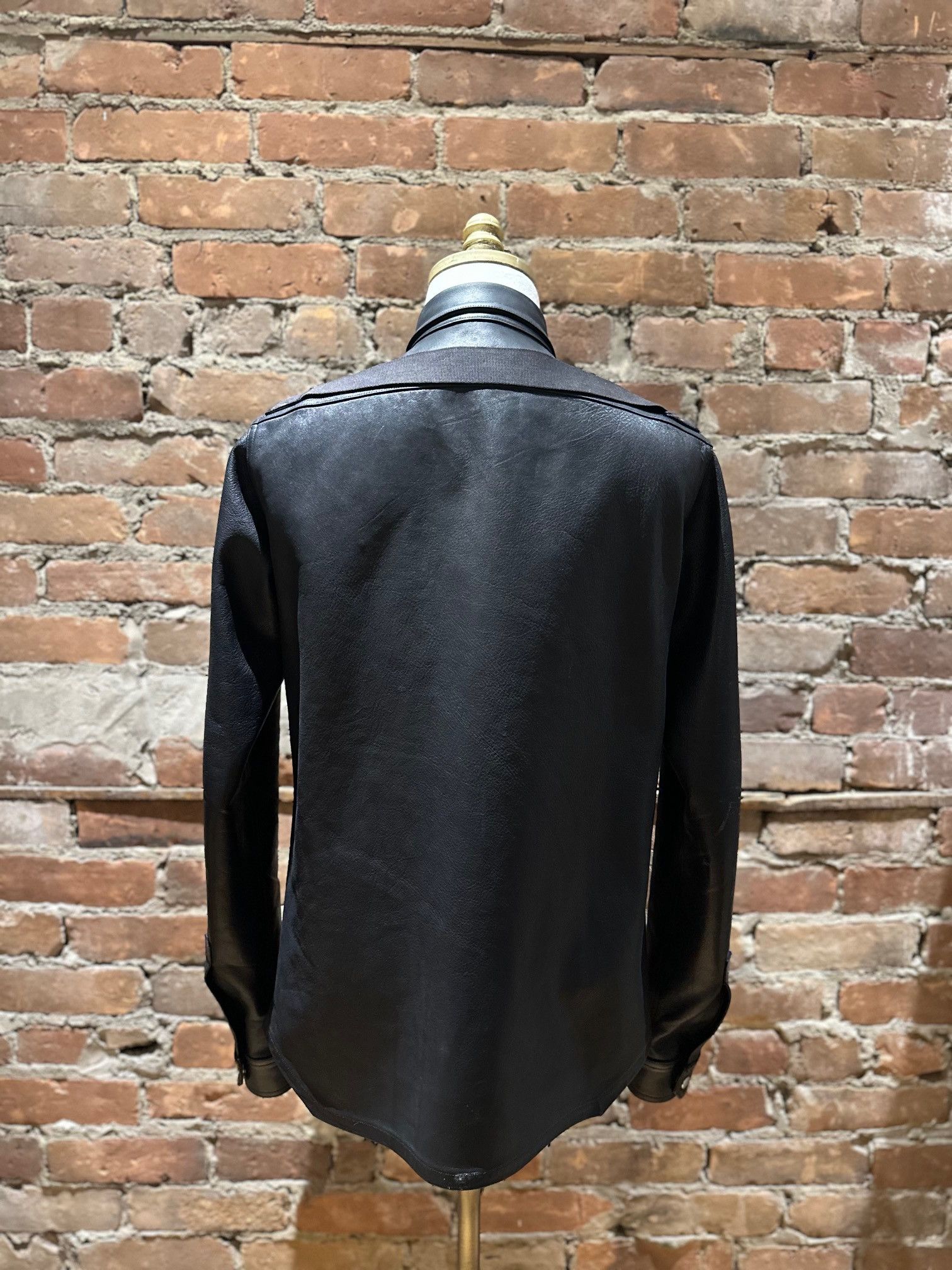 Rick Owens Rick Owens "Babel" S/S 2019 Leather Shirt Jacket Size US S / EU 44-46 / 1 - 4 Thumbnail