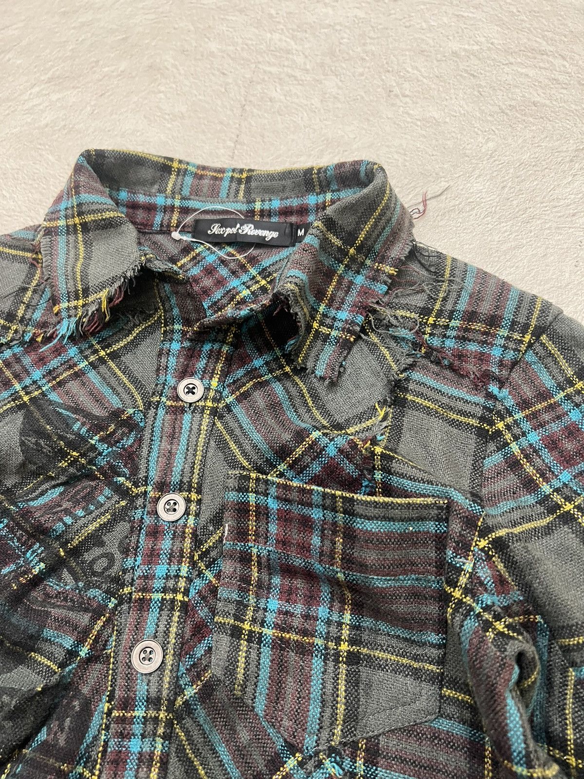 Number (N)ine 2000s Japanese Hysteric Poem Asymmetric Shirt y2k Lgb Ifsix Size US S / EU 44-46 / 1 - 4 Thumbnail