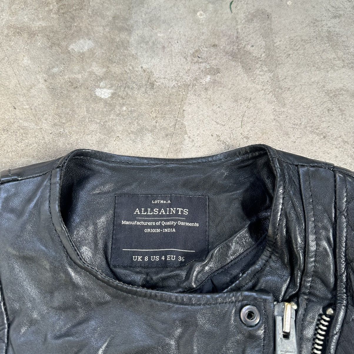 Vintage AllSaints Leather Jacket Biker very Rare Women