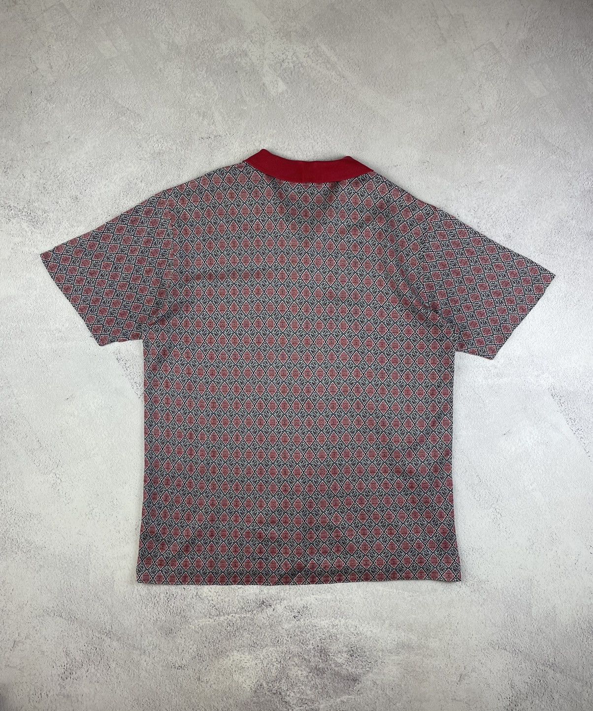 Celine Celine Paris Men’s Polo Shirt Size L Red Geometric Pattern Size US L / EU 52-54 / 3 - 7 Thumbnail