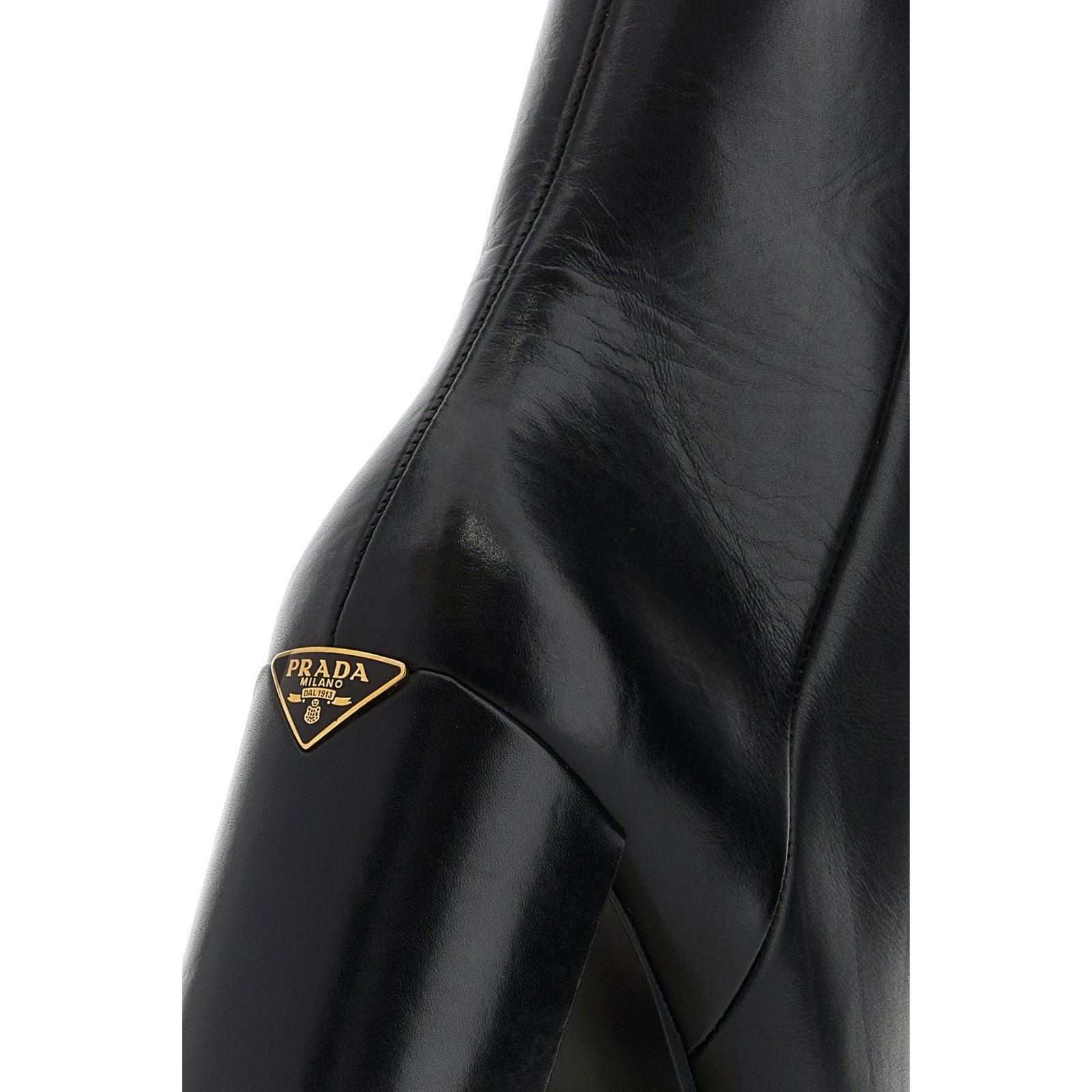 Prada PRADA Black Leather 80mm Heel Ankle Boots New And Authentic Size US 8 / IT 38 - 5 Thumbnail