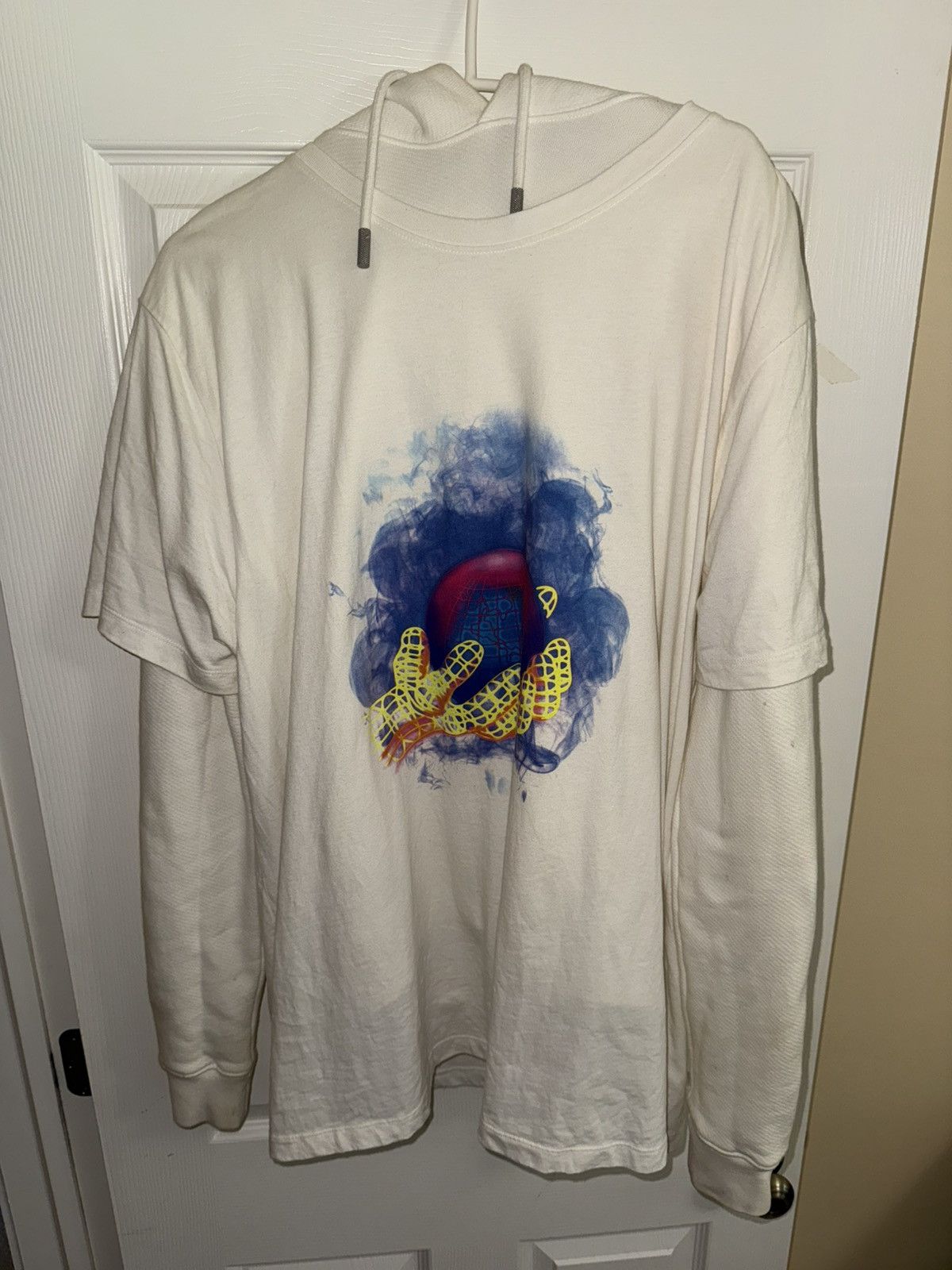 Off-White × Vintage Off White World Hand Hoodie Tee Size US M / EU 48-50 / 2 - 1 Thumbnail