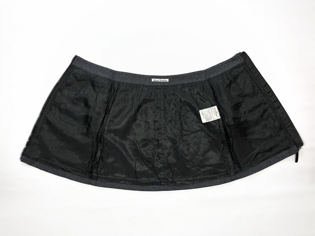 Acne Studios Acne Studios Suraya Flannel Mini Skirt Wool Size 34 Zip Gray Size 34" / US 12 / IT 48 - 6 Thumbnail