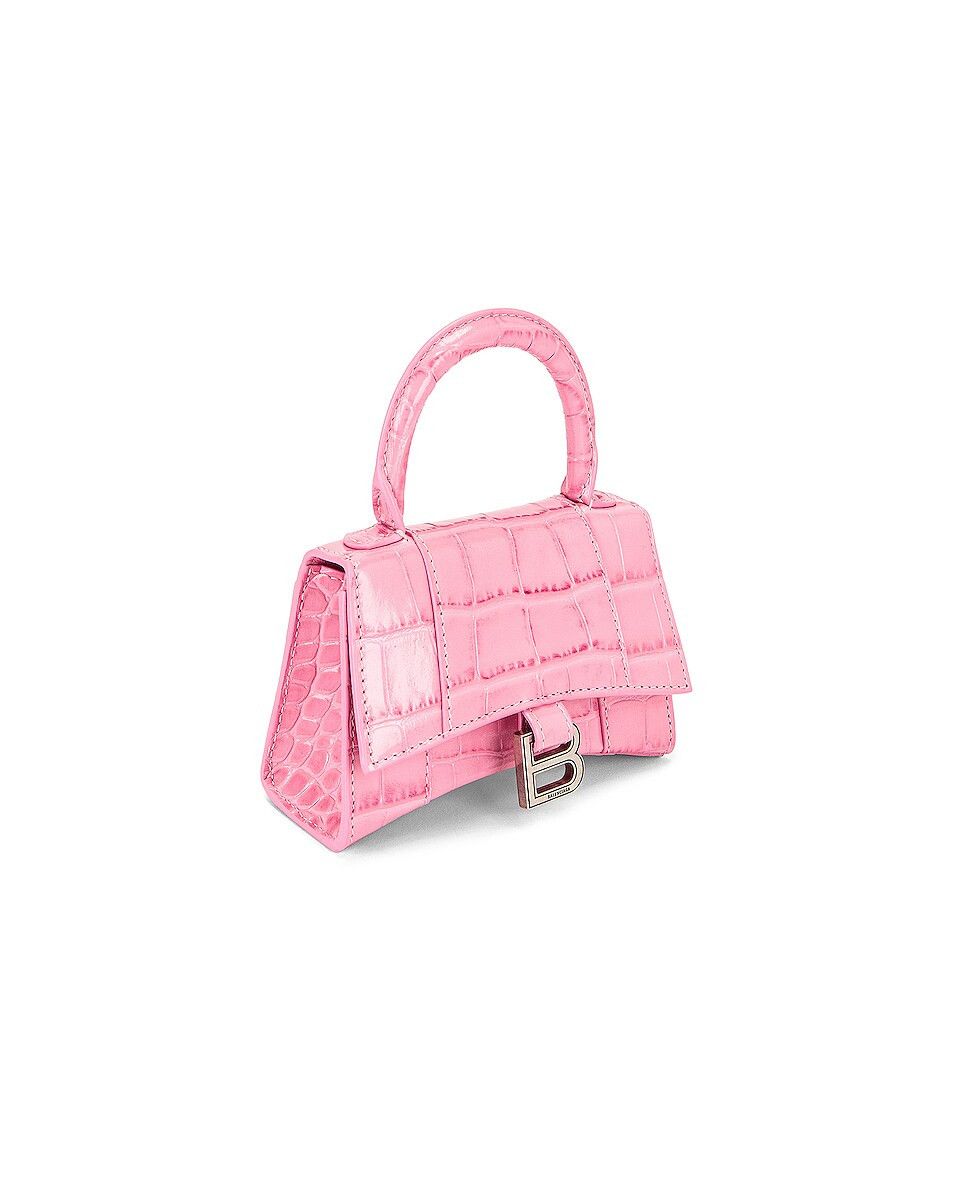 Balenciaga oc11z1125 Size: OS / Hourglass Mini Bag in Pink Size ONE SIZE - 4 Thumbnail