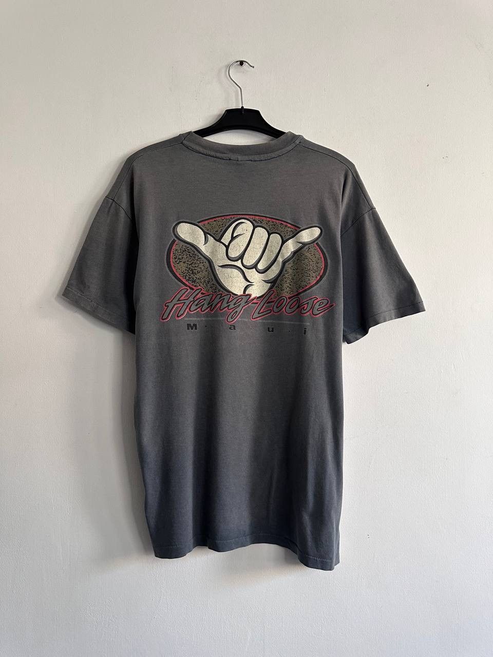 Anvil Vintage 90s Hang Loose Maui Tee Anvil USA Single Stitch Surf Size US XL / EU 56 / 4 - 2 Thumbnail