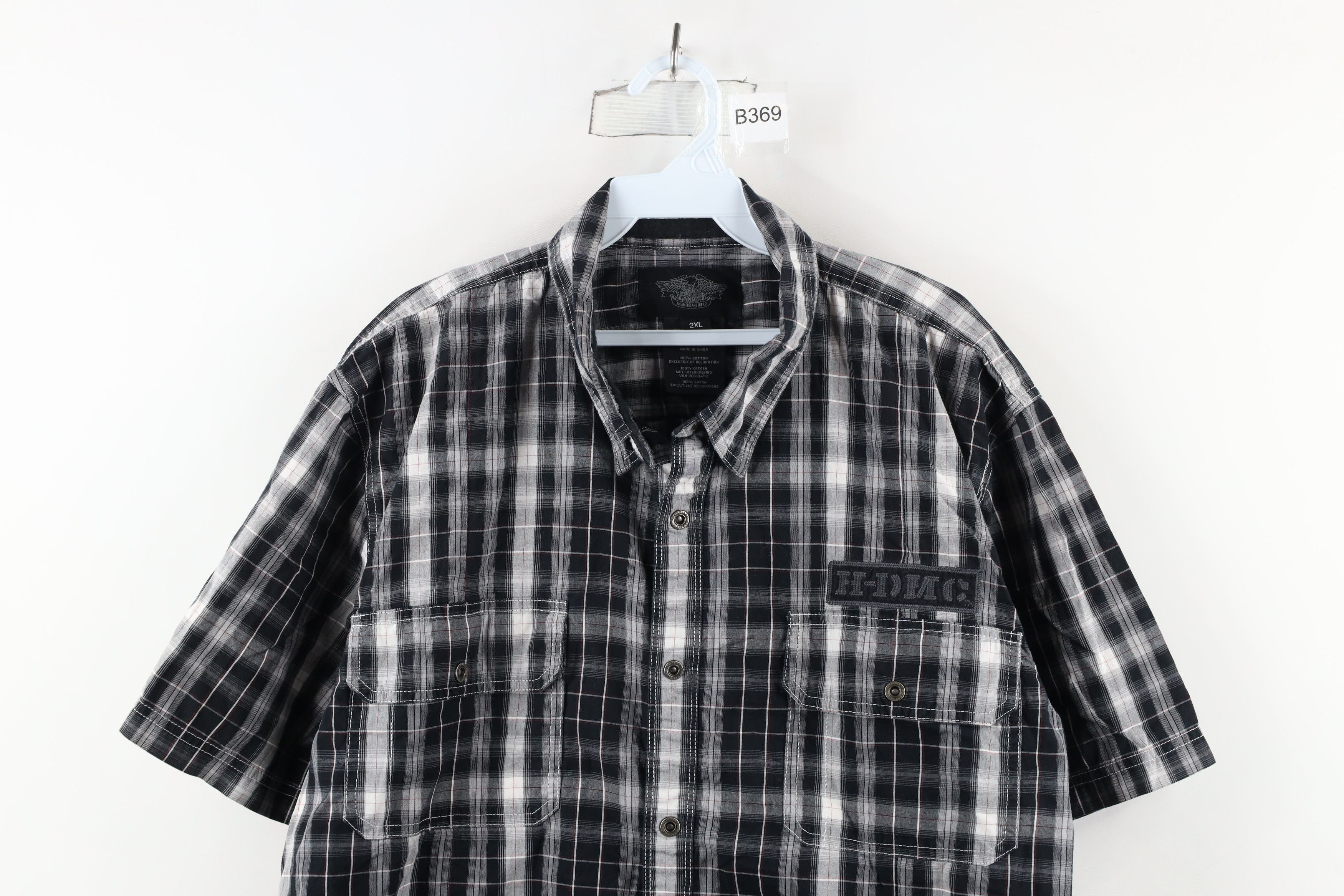 Harley Davidson × Vintage Vintage Harley Davidson Skull Short Sleeve Button Shirt Size US XXL / EU 58 / 5 - 2 Thumbnail