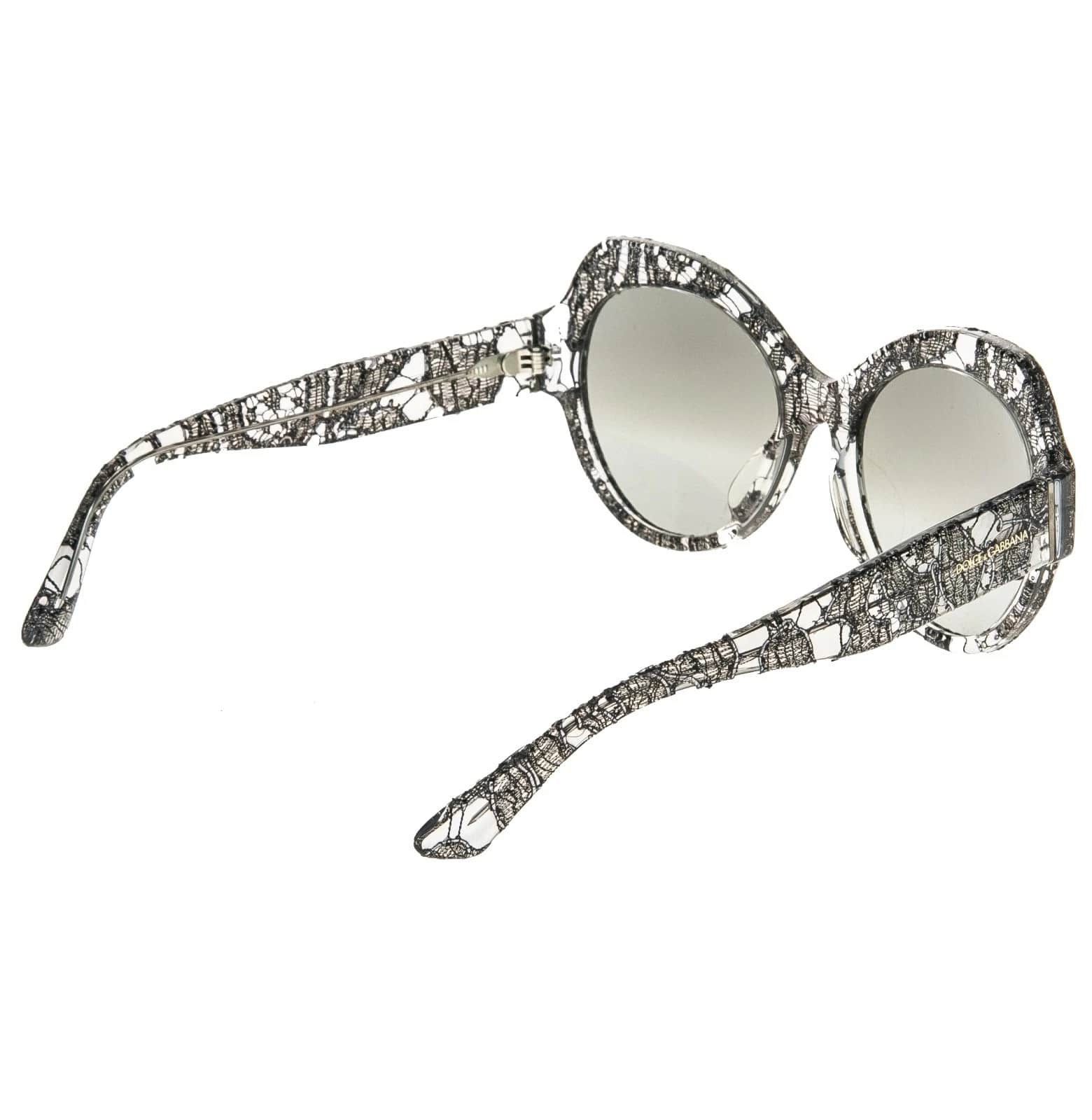 Dolce & Gabbana Dolce & Gabbana DG4320 PRINT FAMILY LACE 4320 Black Mirrored Size ONE SIZE - 2 Thumbnail