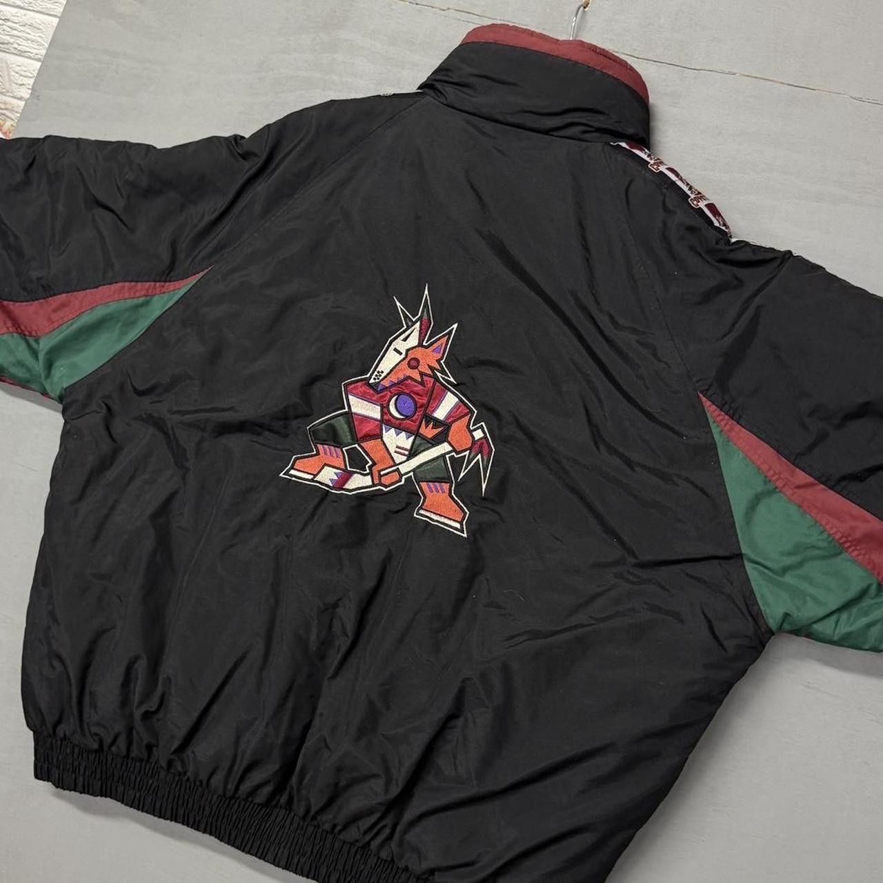 Pro Player × Starter Vintage Phoenix Coyotes Black Zip Up Puffer Jacket XXL Size US XXL / EU 58 / 5 - 4 Thumbnail