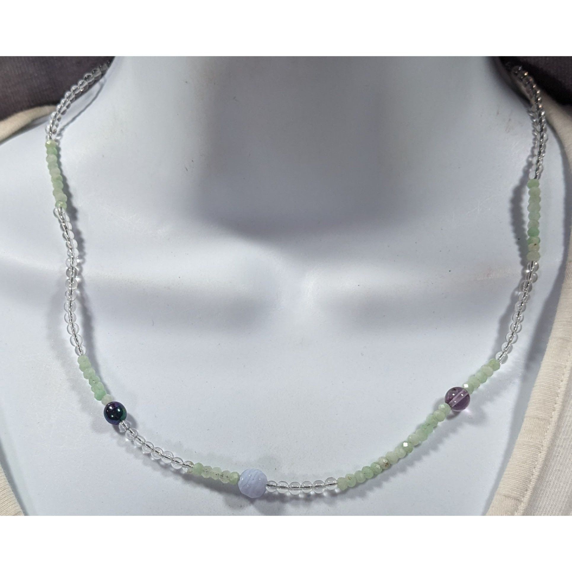 Other Handmade Pastel Glass And Stone Beaded Necklace Size ONE SIZE - 4 Thumbnail