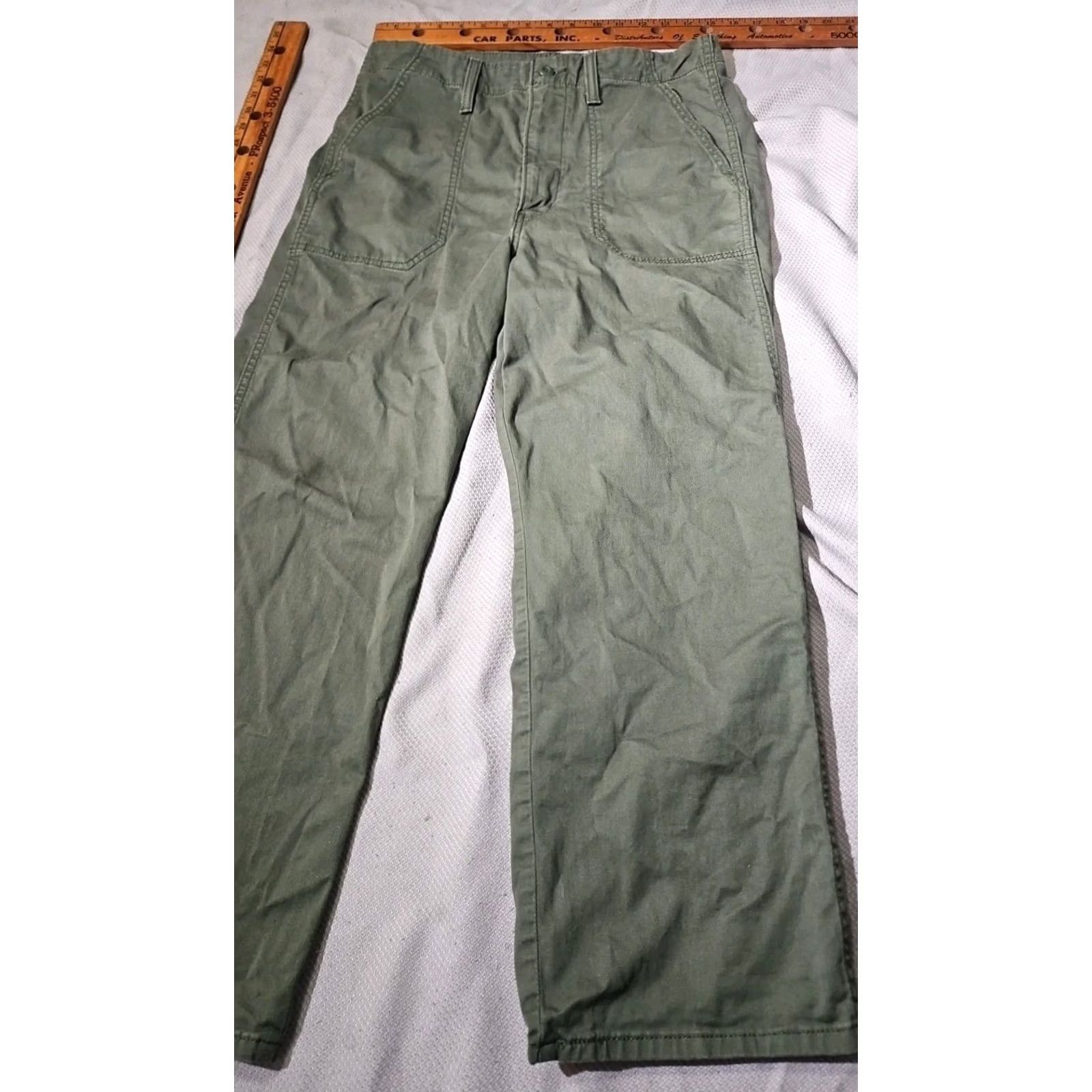 Levi's VINTAGE Levi's Pants Womens 30x27 Green Olive Utility Cargo Surplus Straight Stretch Shirt? Size 30" / US 8 / IT 44 - 5 Thumbnail