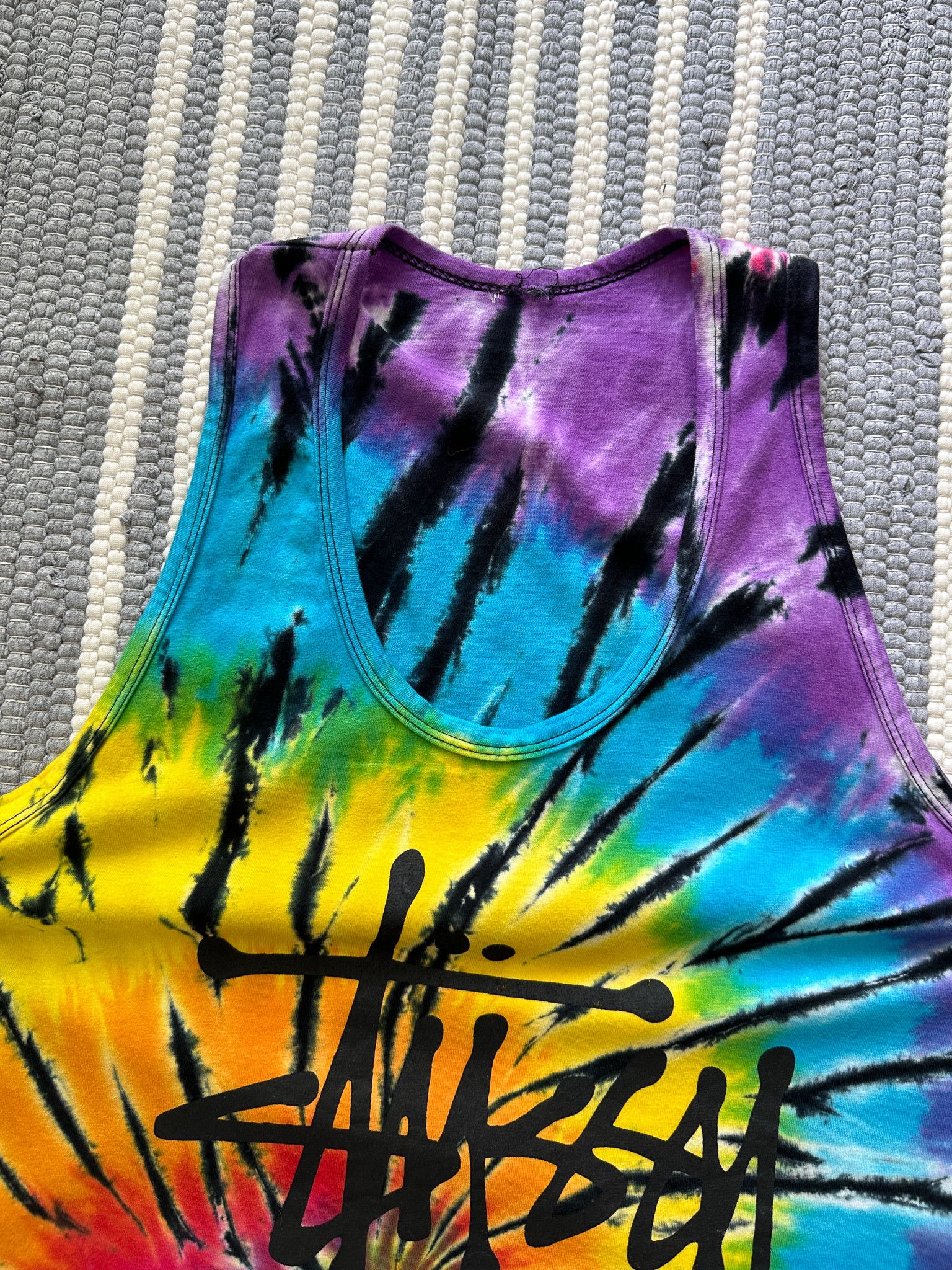 Stussy Vintage Stussy Tie Dye Tank Top Size US S / EU 44-46 / 1 - 5 Thumbnail