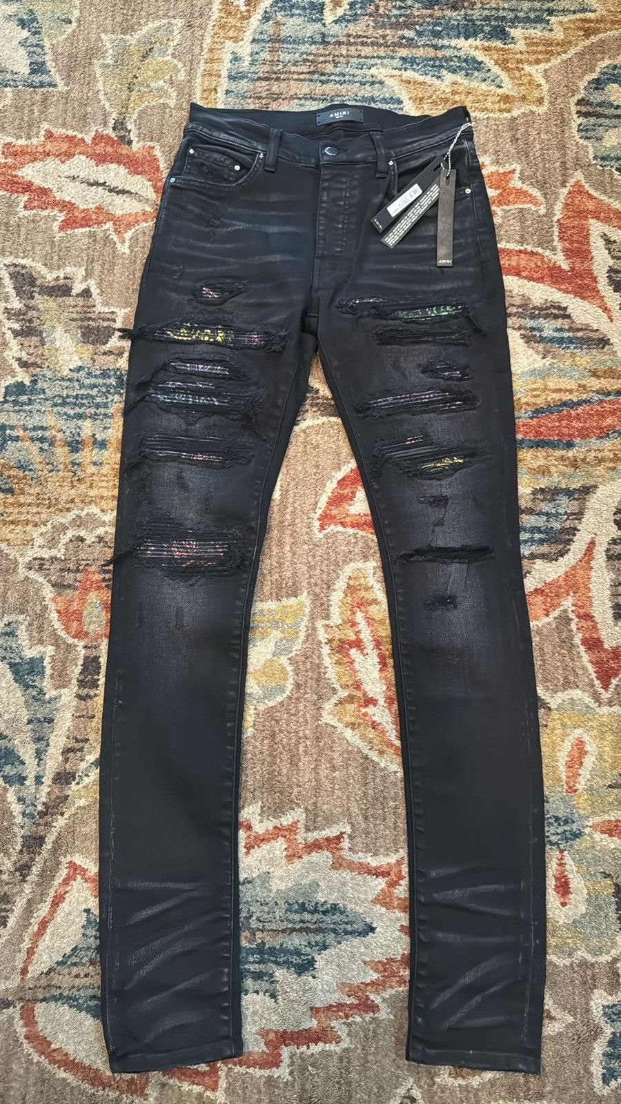 TIE DYE BANDANA THRASHER JEAN/BLACK 28