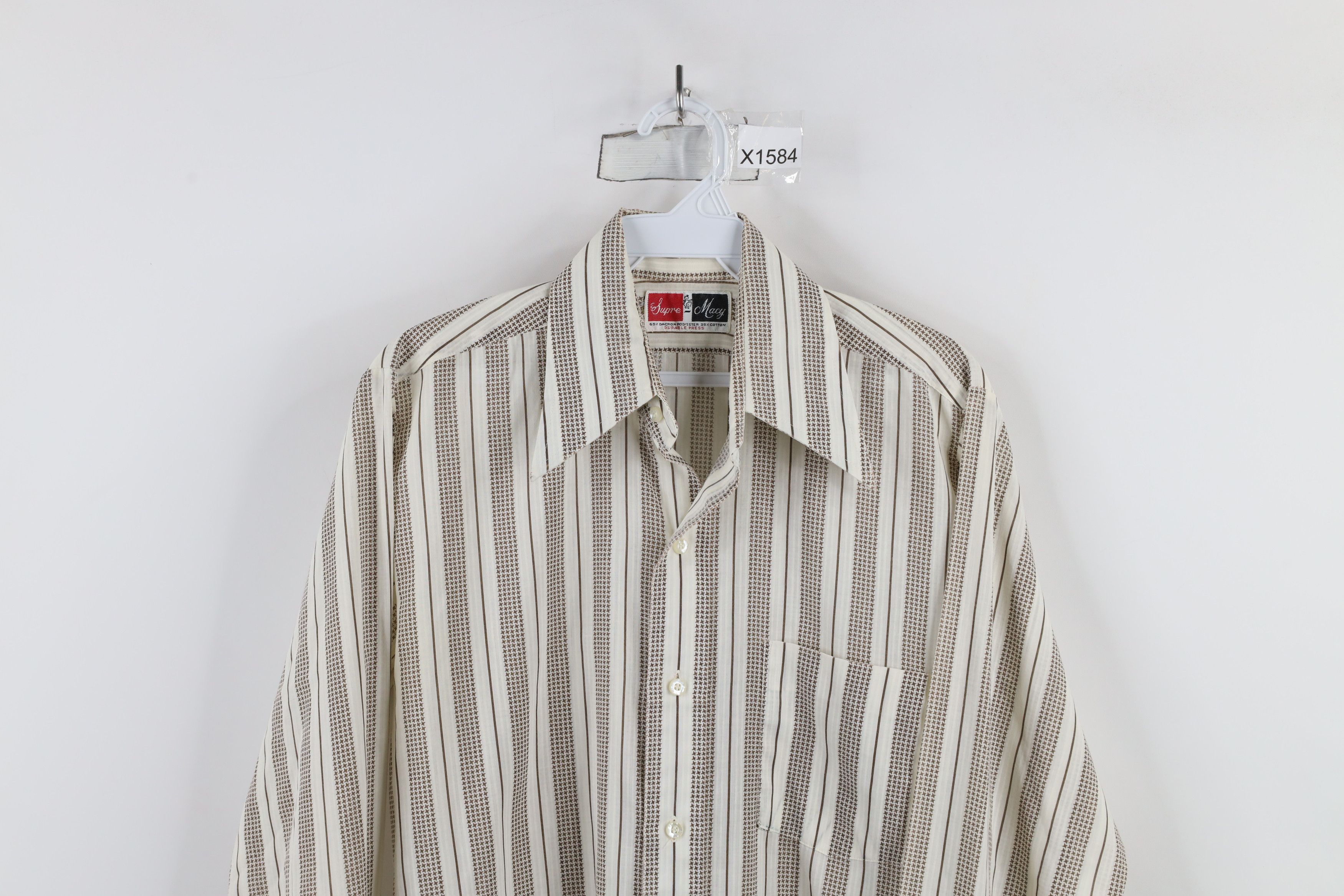 Vintage Vintage 60s 70s Rockabilly Striped Collared Button Shirt USA Size US L / EU 52-54 / 3 - 2 Thumbnail