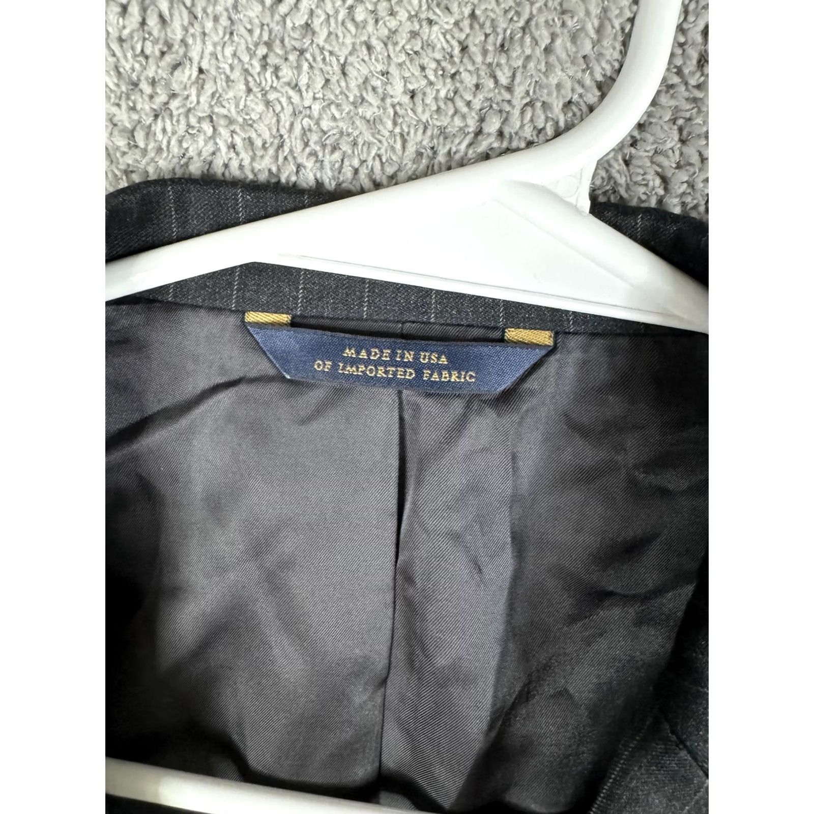 Brooks Brothers Brooks Brothers Jacket 42R Gray Pinstripe 1818 Fitzgerald Wool Blazer Mens Slim Notch Lapel Two-Button Suit Jacket Size 42R - 7 Thumbnail