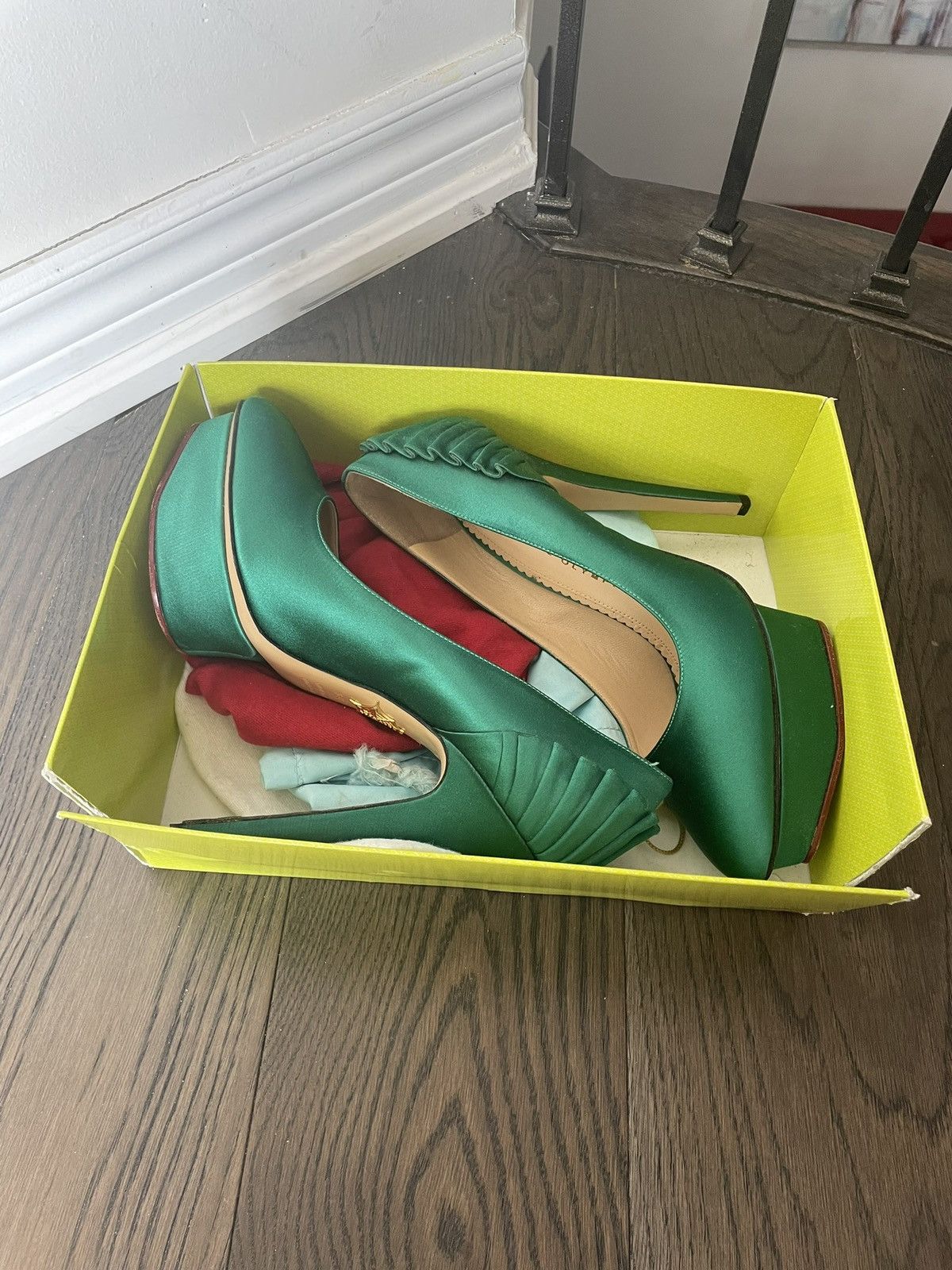 Charlotte Olympia Charlotte Olympia Satin Paloma Platform Pumps Size US 9.5 / IT 39.5 - 5 Thumbnail