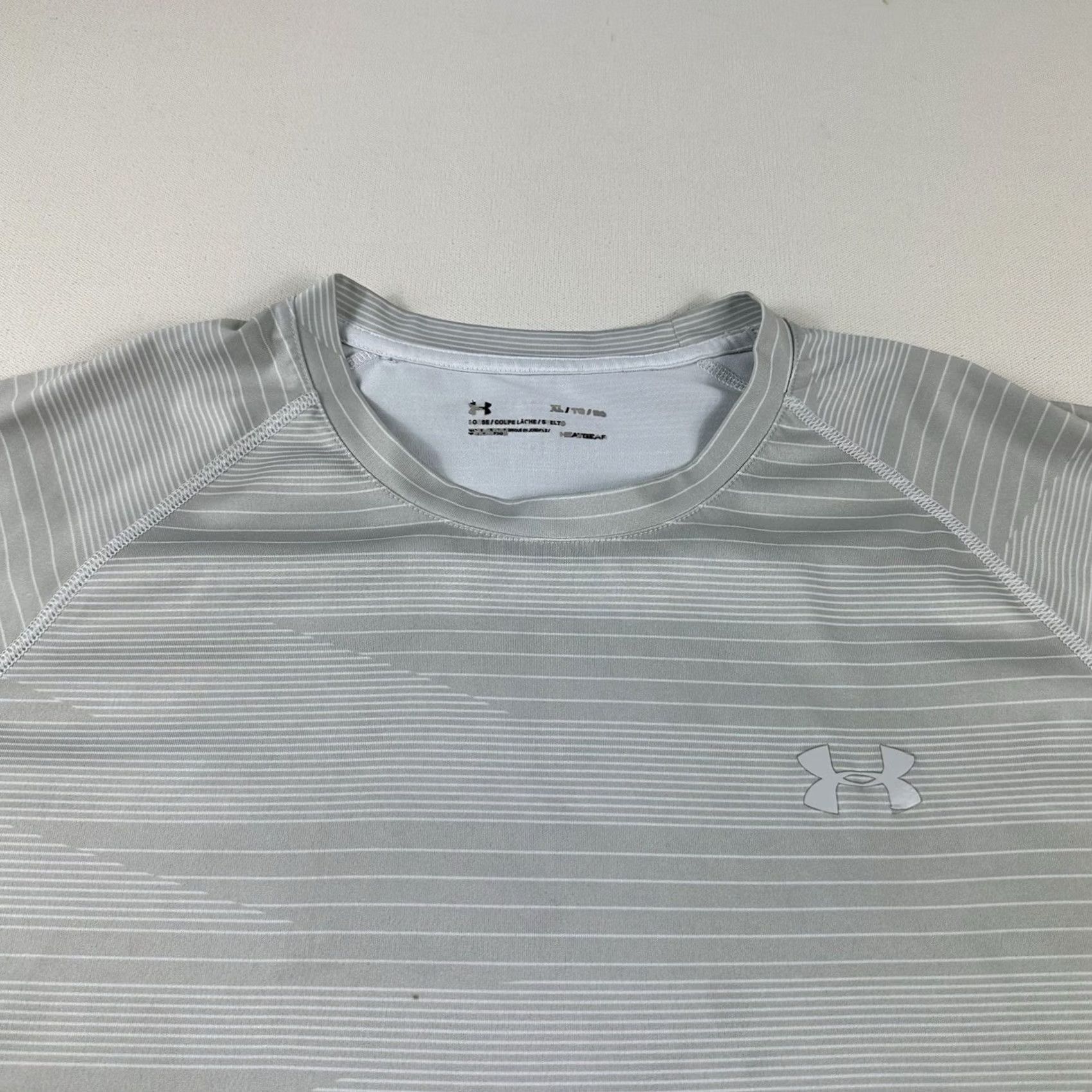 Under Armour Under Armour Short Sleeve Shirt Men's XL Gray Active Training Loose Gym Shirt Size US XL / EU 56 / 4 - 6 Thumbnail