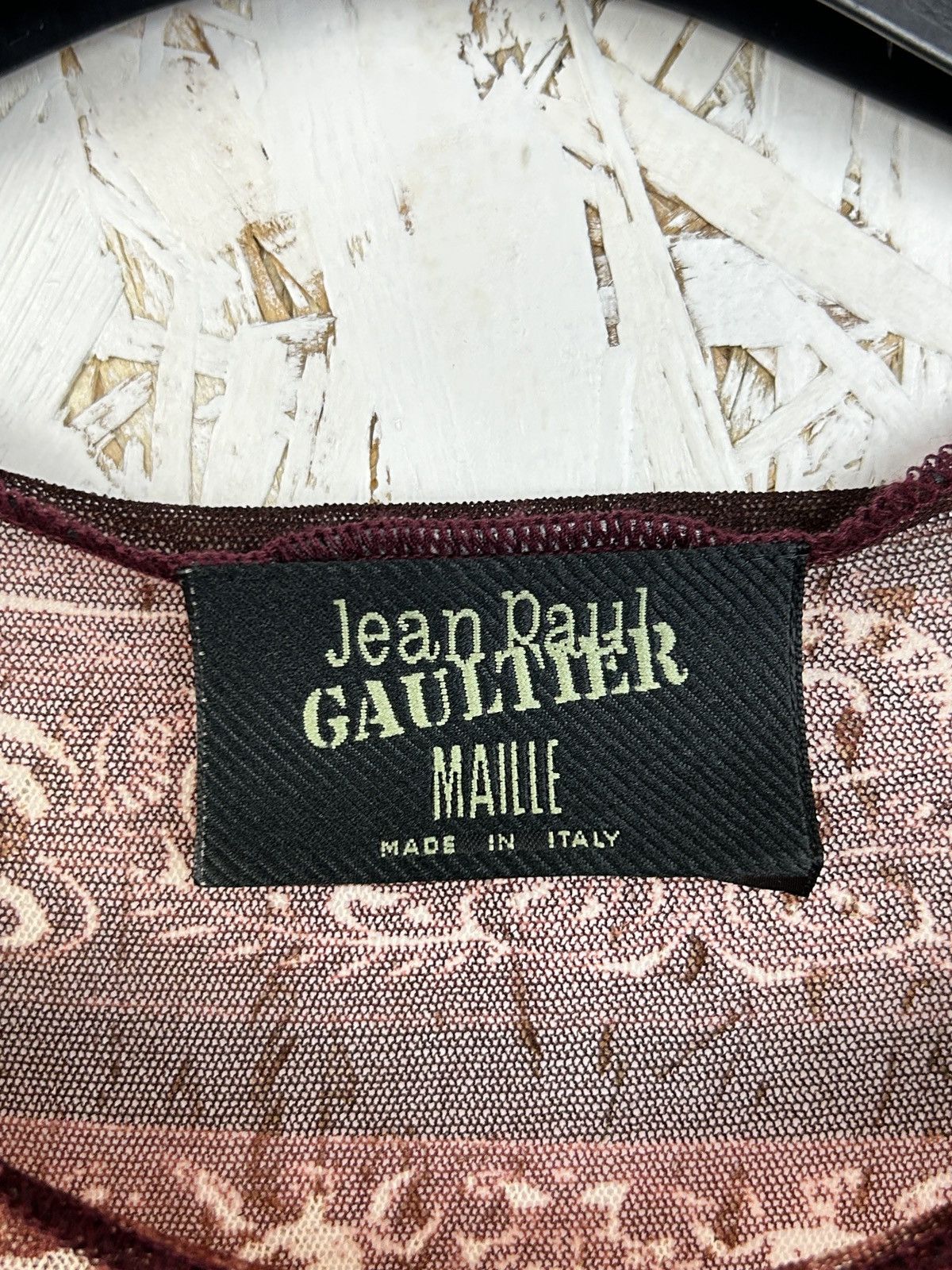 Jean Paul Gaultier Vintage Jean Paul Gaultier Tattoo Print Maille Mesh Top LS Size L / US 10 / IT 46 - 8 Thumbnail