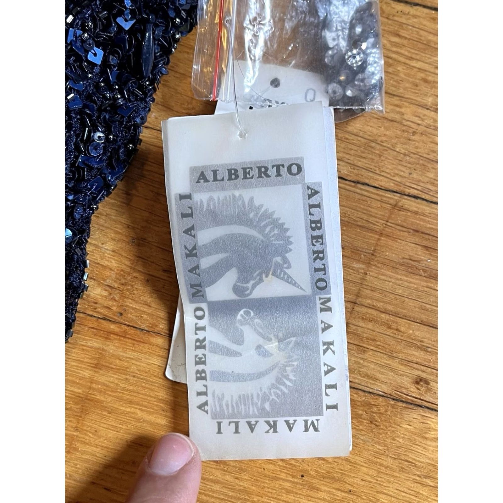 Vintage VINTAGE Alberto Makali Beaded Sequin Dress Women’s 8 Navy Blue Black Dress Size M / US 6-8 / IT 42-44 - 5 Thumbnail