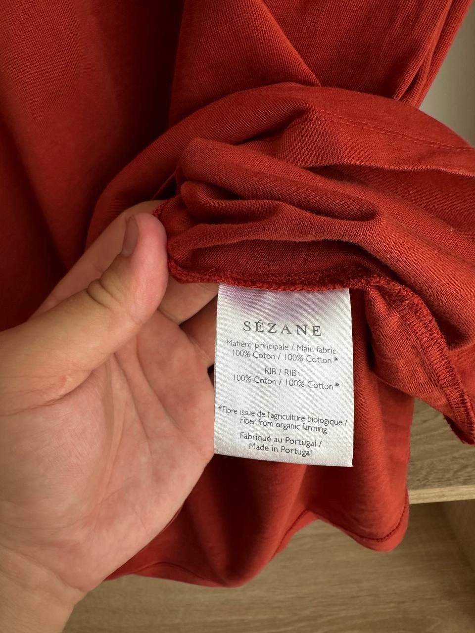 Sezane × Vintage Vintage Sezane Women’s Orange T-Shirt Size S / US 4 / IT 40 - 12 Thumbnail