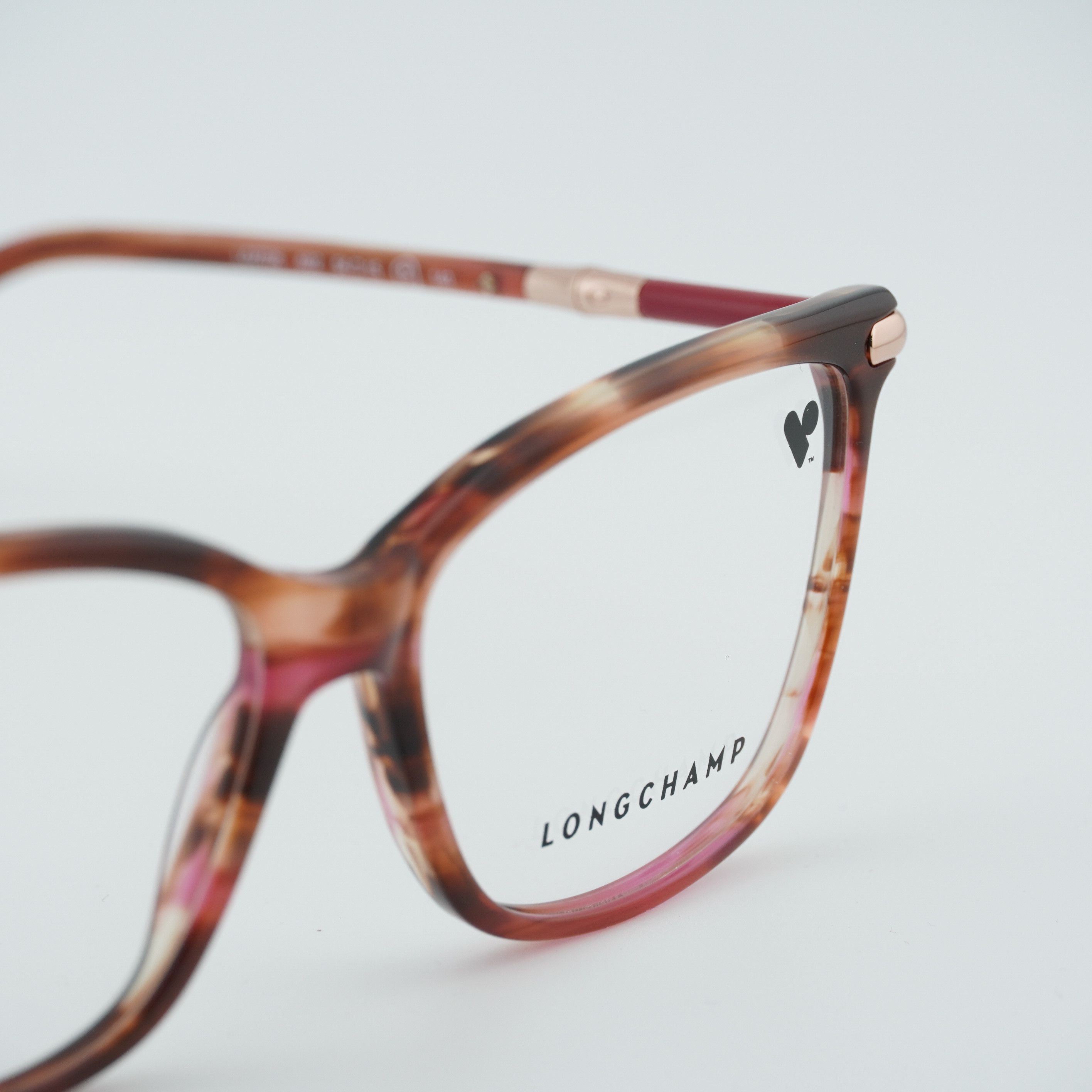 Longchamp Longchamp LO2726 602 Eyeglasses Red Horn 54mm Square Frame Size ONE SIZE - 7 Thumbnail