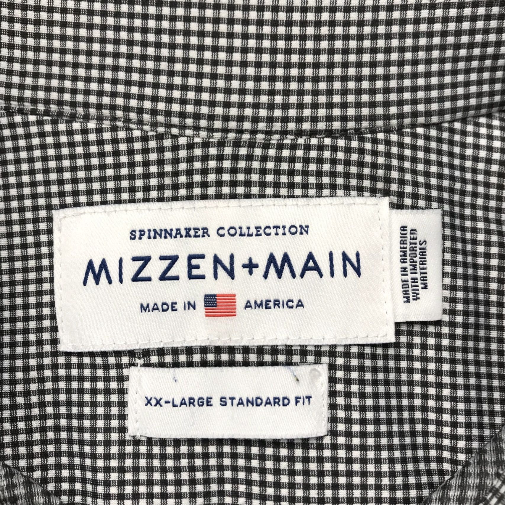Mizzen+Main Mizzen+Main Shirt Mens 2XL White Check Spinnaker Casual Stretch Button-Up Long Sleeve Classic Preppy Size US XXL / EU 58 / 5 - 4 Thumbnail