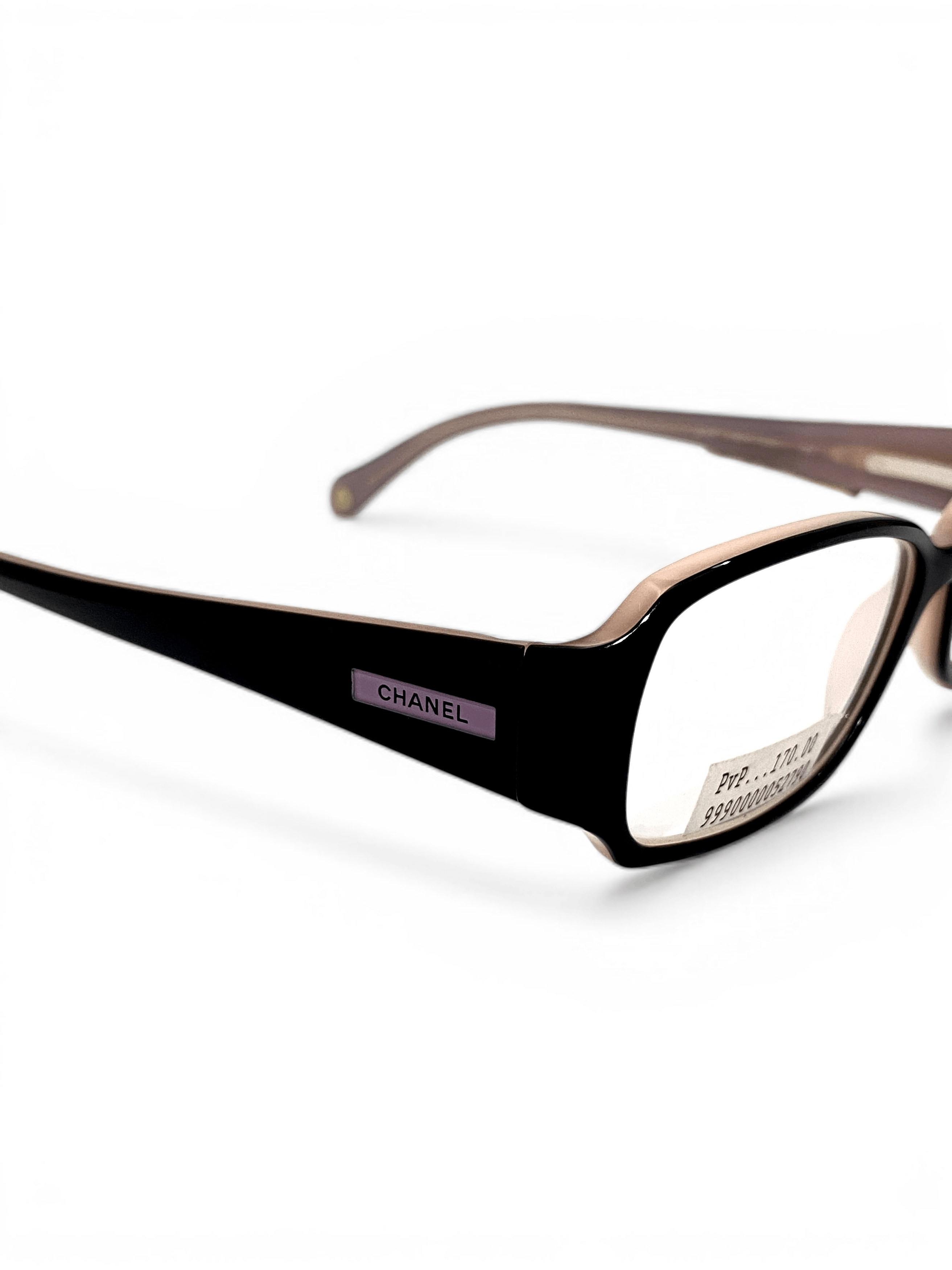Chanel Chanel CC Logo Retro Oval Rimless Black 3097 Eyeglasses Y2K Size ONE SIZE - 5 Thumbnail