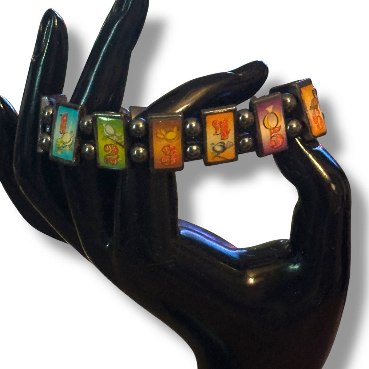 Other Hematite 12 Days of Christmas tile stretch bracelet Size ONE SIZE - 2 Thumbnail