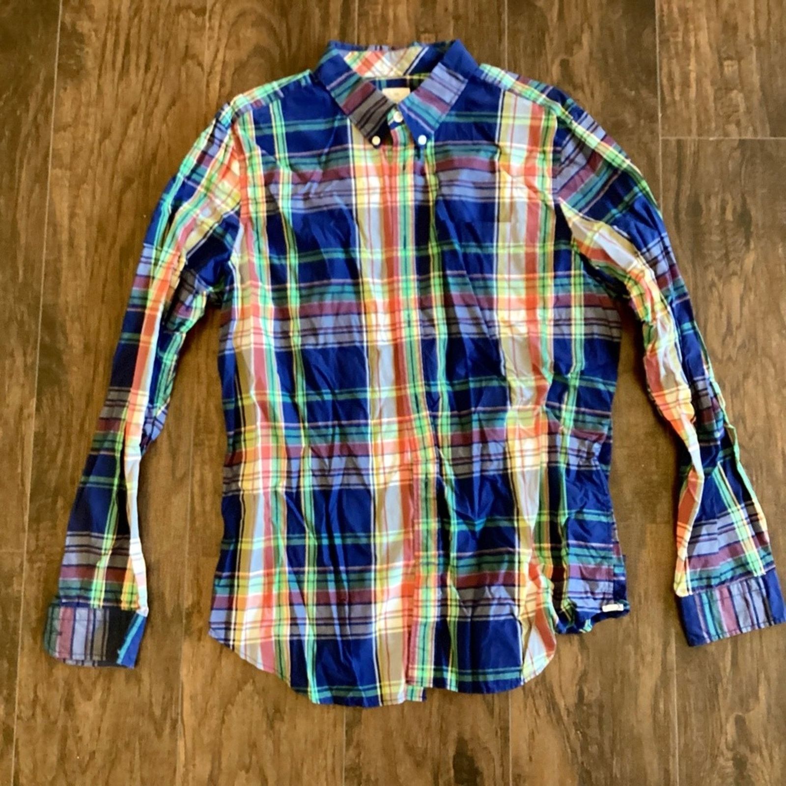 Gap GAP Plaid Lived-In Button Down Size US XL / EU 56 / 4 - 2 Thumbnail