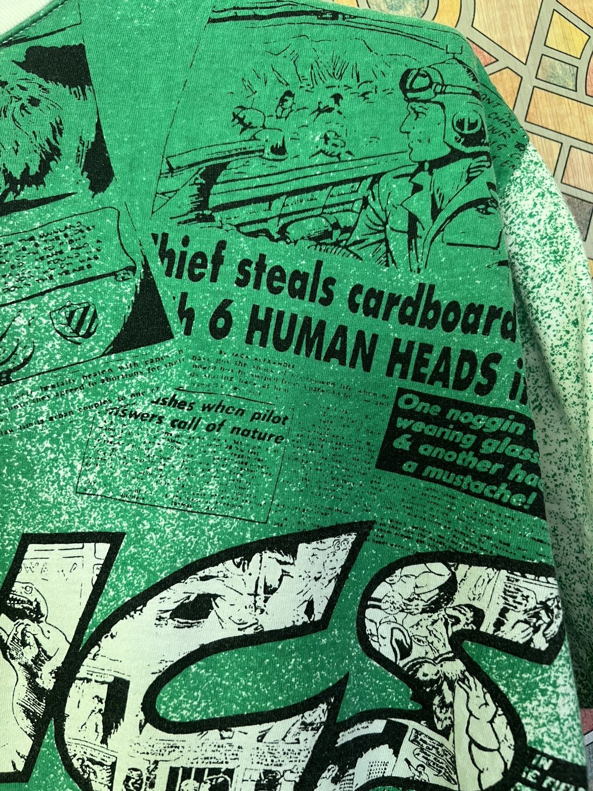 Vintage Falcon Newspaper all over print Promo tee akira vintage 90’s Size US L / EU 52-54 / 3 - 8 Thumbnail