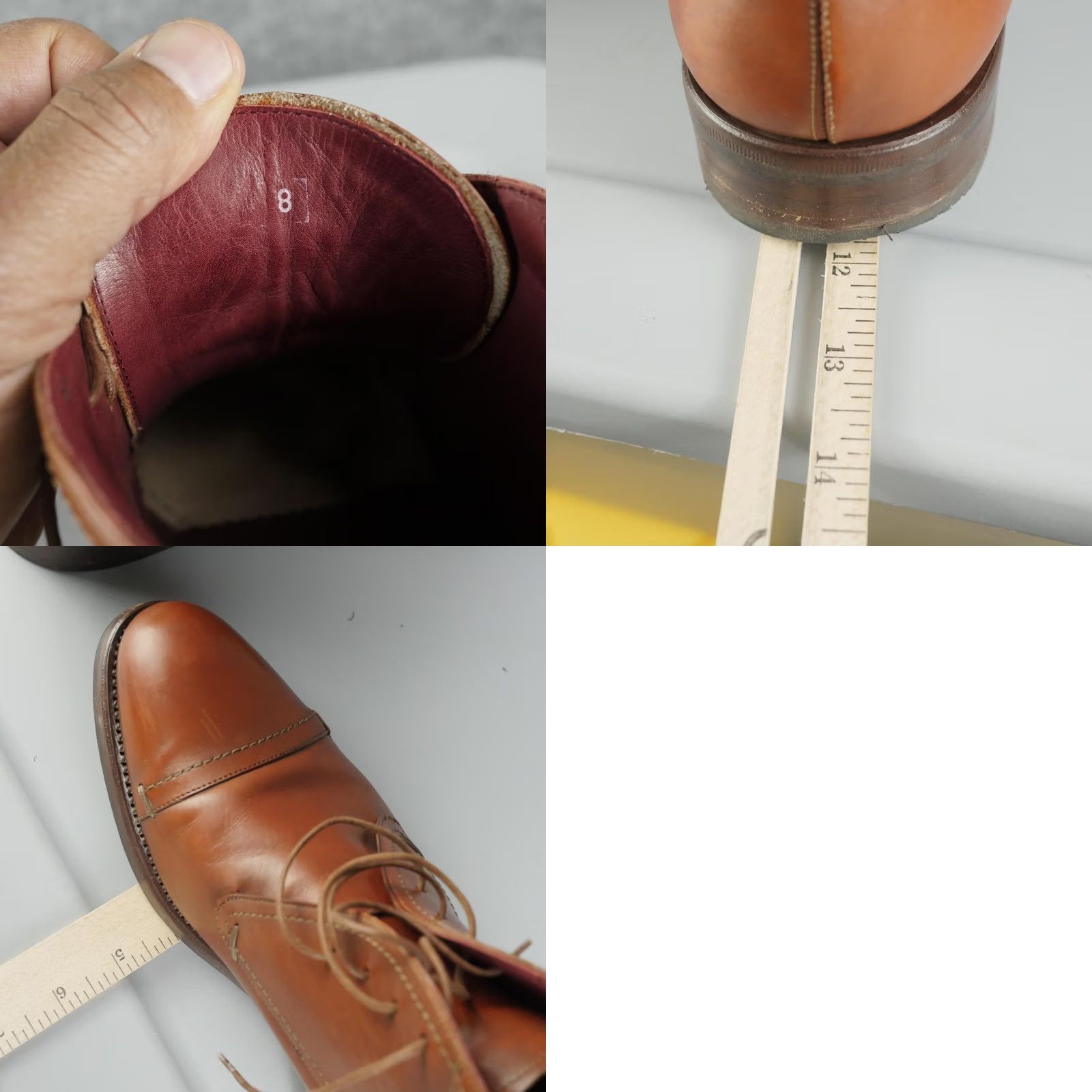 CO Rider Boot Co Chukka Boots Mens Size 8 Brown Leather Cap Toe Made In Italy Size ONE SIZE - 10 Thumbnail
