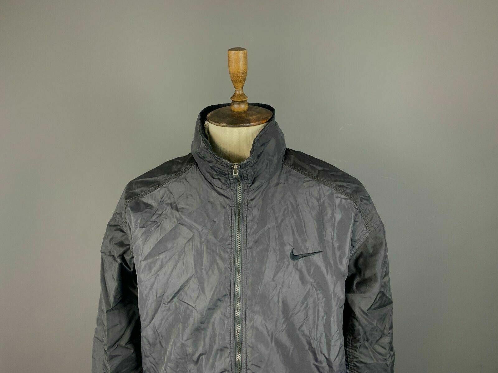 Nike Men Nike Vintage Black Full Zip Track Top Jacket Size L Size L / US 10 / IT 46 - 2 Thumbnail