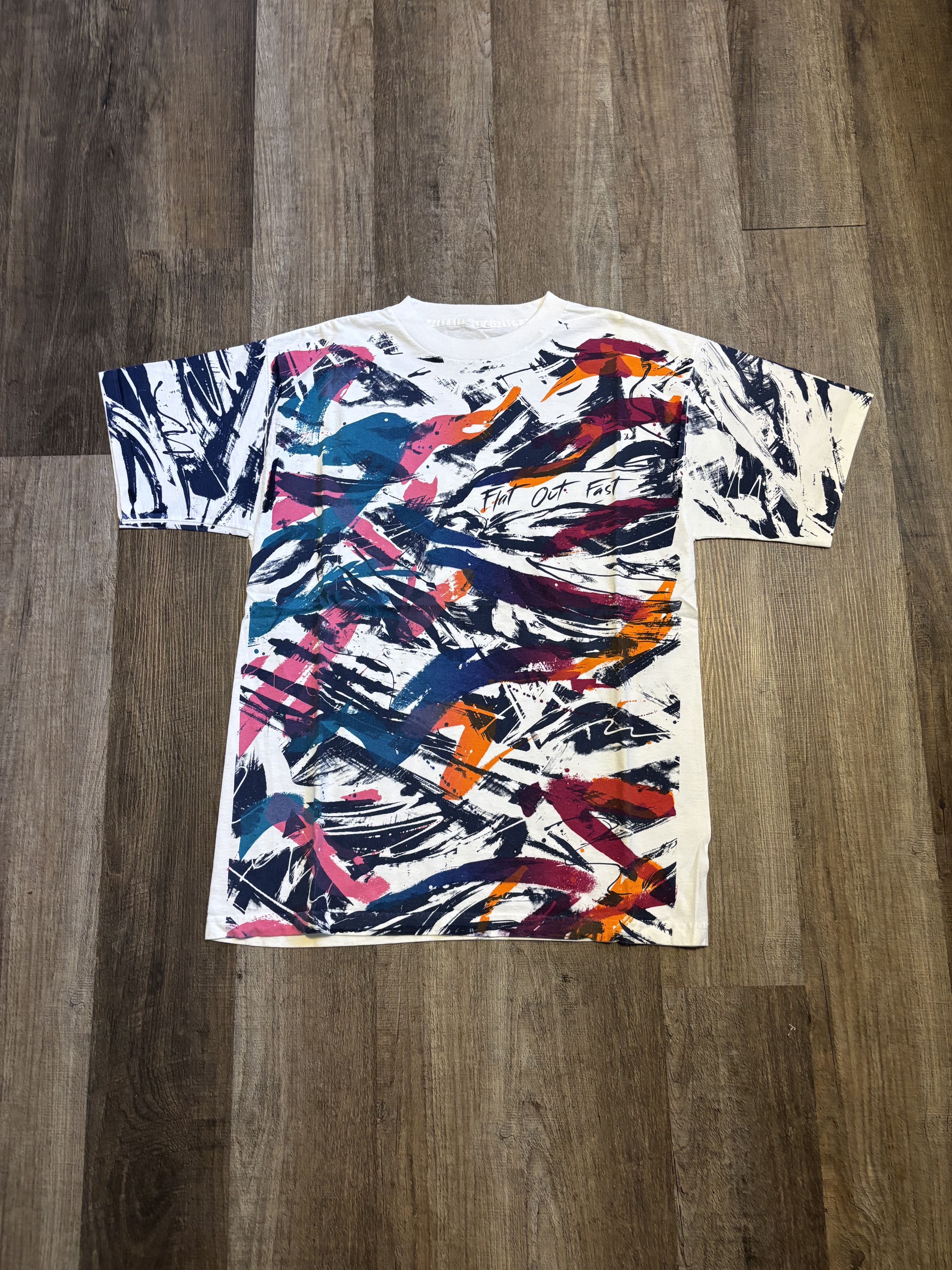 Vintage Vintage Flat Out Fast All Over Print Tee Shirt AOP Size US L / EU 52-54 / 3 - 1 Thumbnail