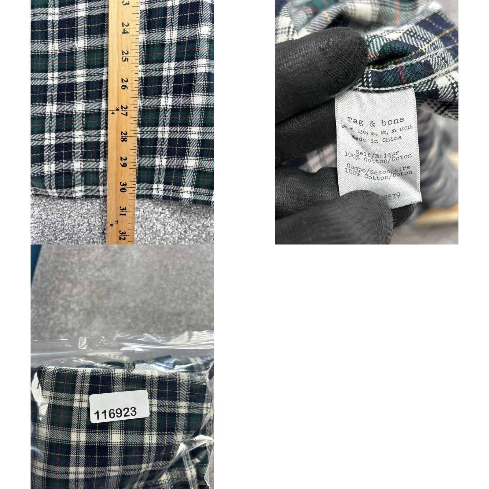 Rag & Bone Rag & Bone Shirt Mens Large Multicolor Cotton Plaid Tailored Workwear Casual Size US L / EU 52-54 / 3 - 8 Thumbnail