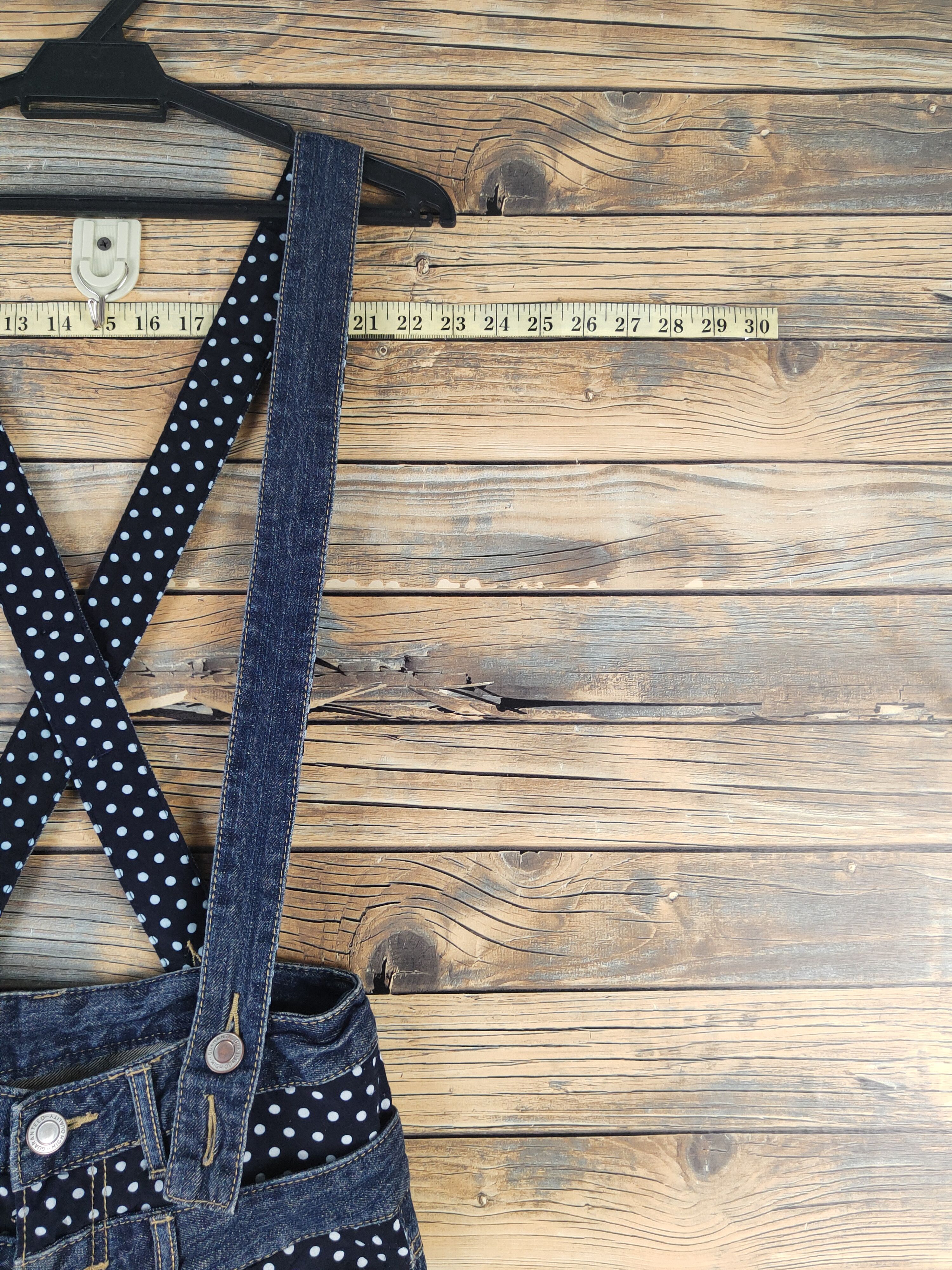 Japanese Brand DL Japanese Brand Dark Blue Suspender Soft Jeans #1090 Size 28" / US 6 / IT 42 - 4 Thumbnail