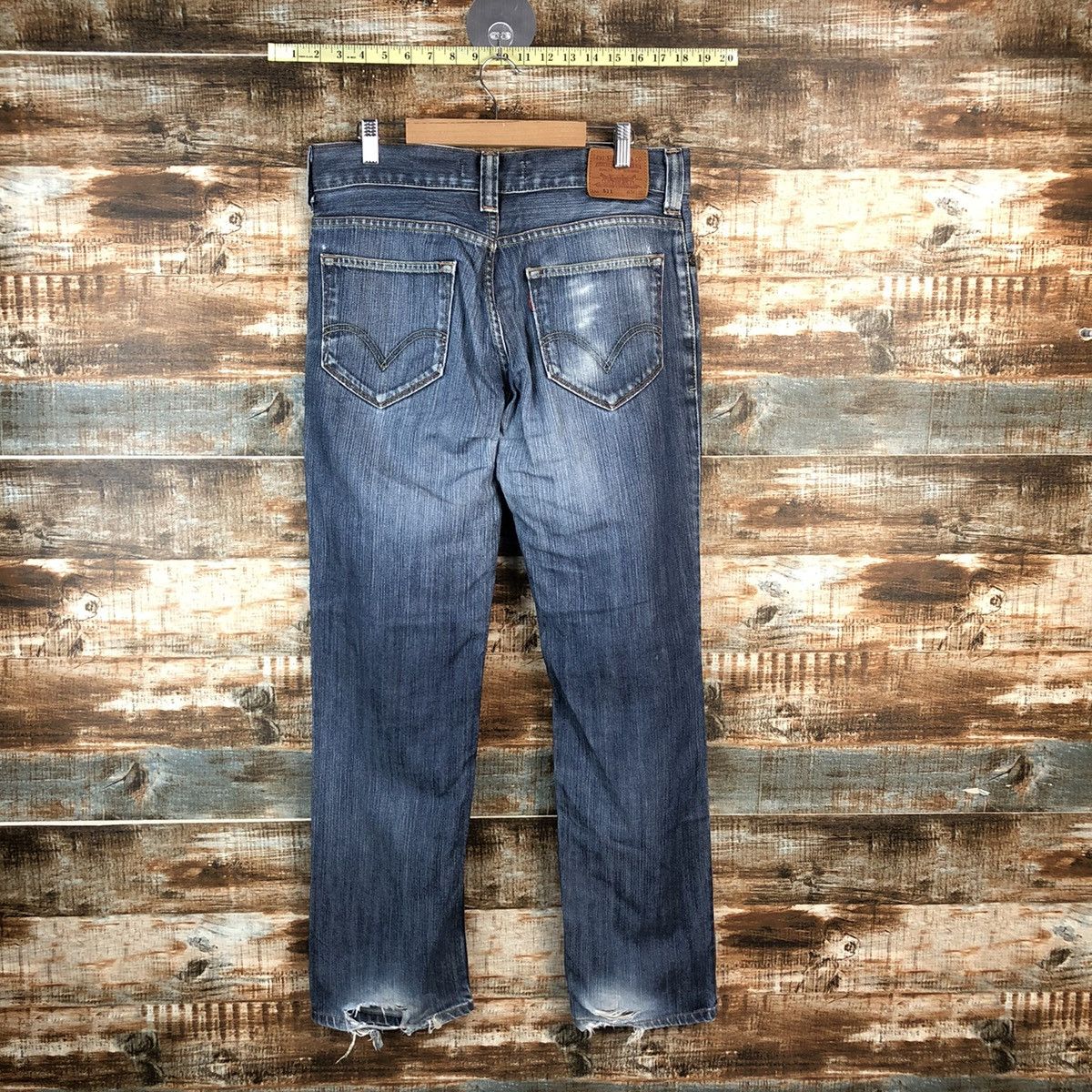Levi's DL Levis 511 Vintage faded ripped Blue Denim Pants #C146 Size US 34 / EU 50 - 12 Thumbnail