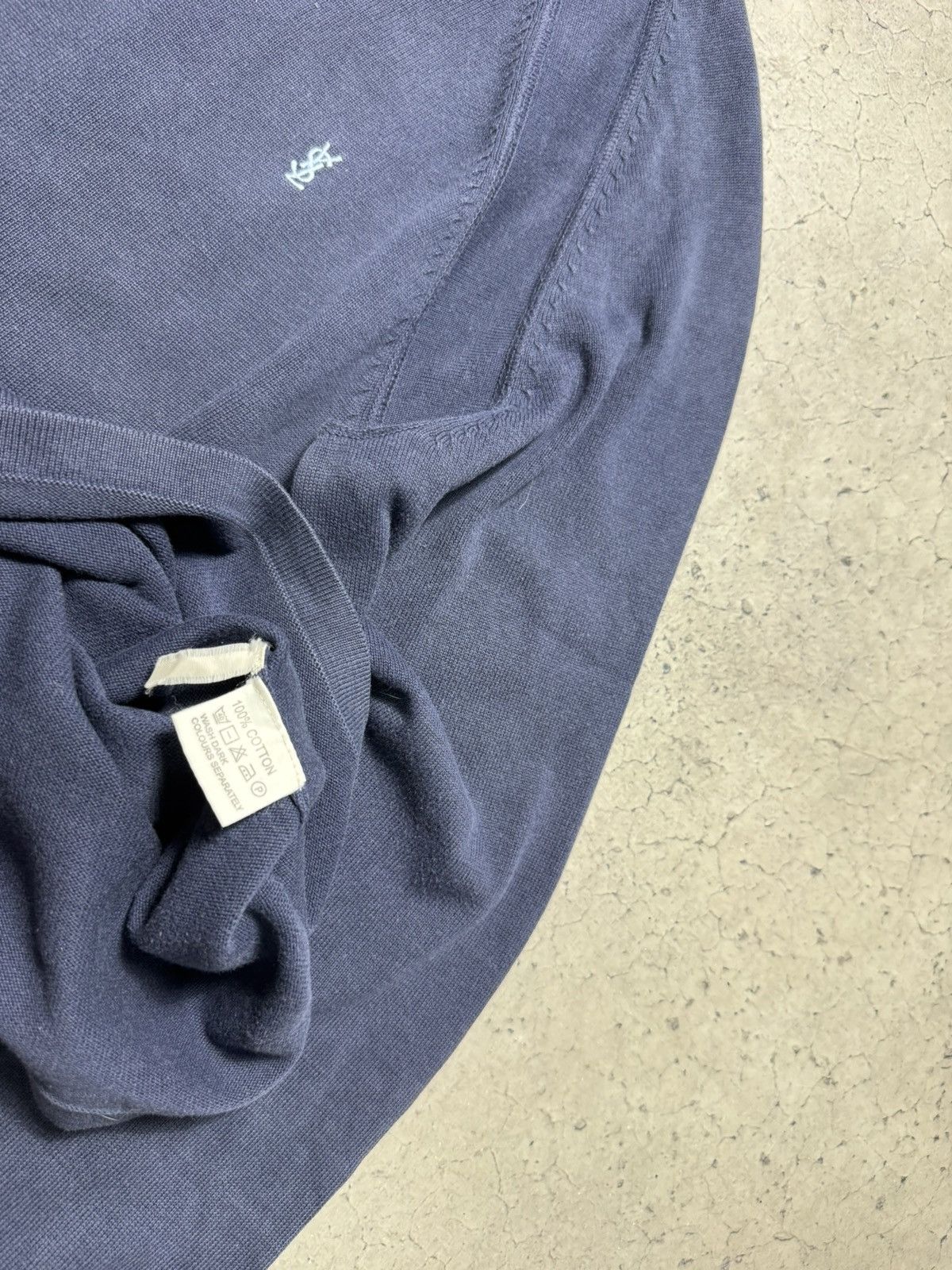 Yves Saint Laurent Yves Saint Laurent YSL Vintage Luxury Sweatshirt Blue Size US XL / EU 56 / 4 - 6 Thumbnail