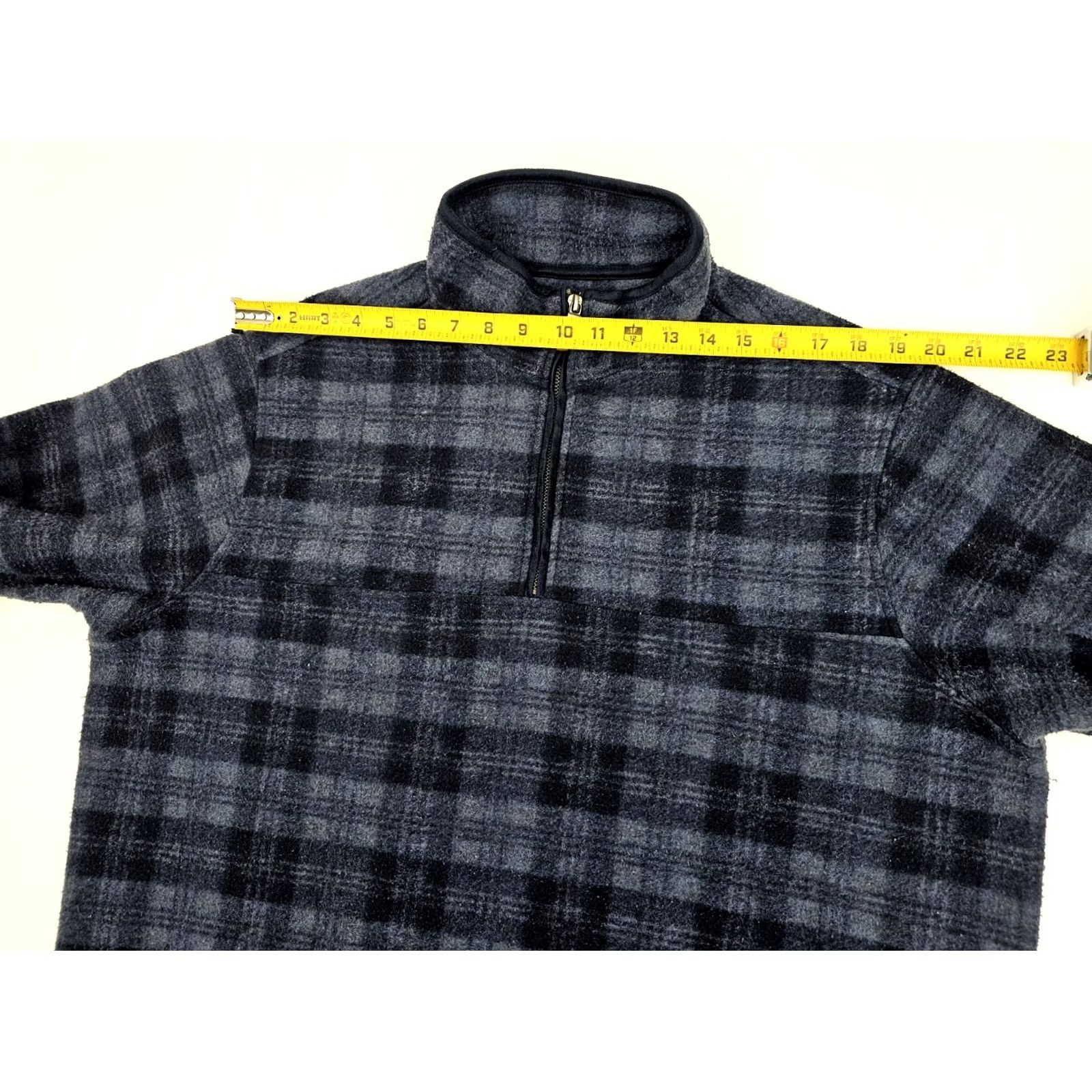 Vintage John Wayne Zip Pullover Men XL Blue Plaid Fleece Western Shirt Jacket Outdoor Size US XL / EU 56 / 4 - 7 Thumbnail
