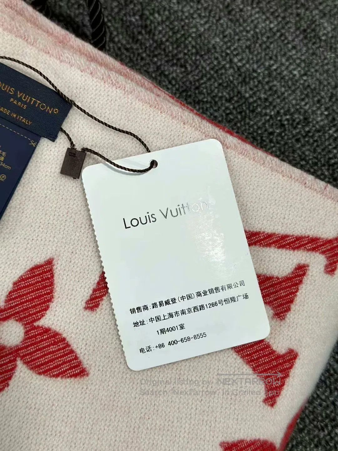 Louis Vuitton red wool scarf by louis vuitton. Size ONE SIZE - 7 Thumbnail