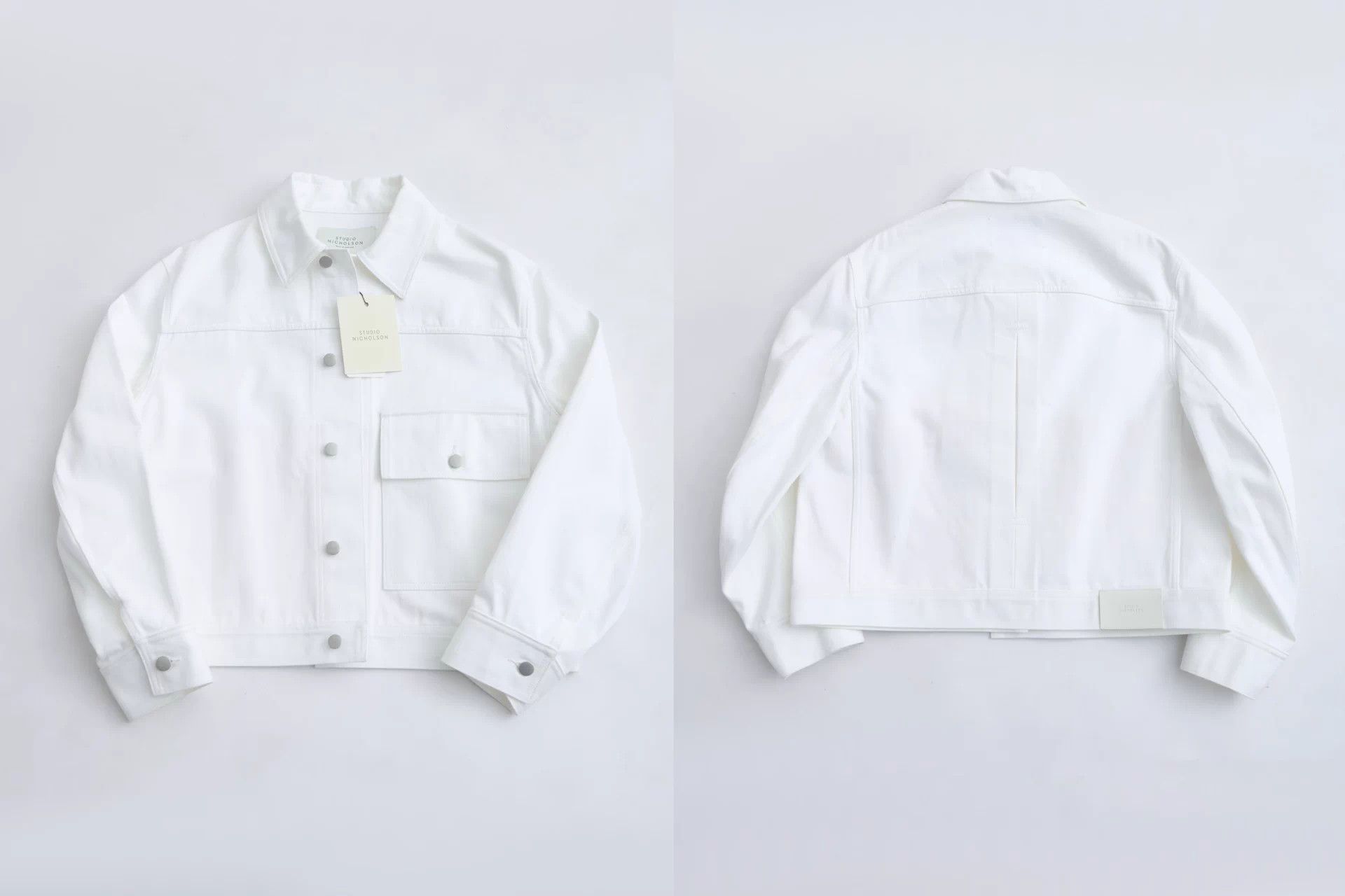 Studio Nicholson STUDIO NICHOLSON Type-1 White Denim Short Jacket Size M / US 6-8 / IT 42-44 - 7 Thumbnail
