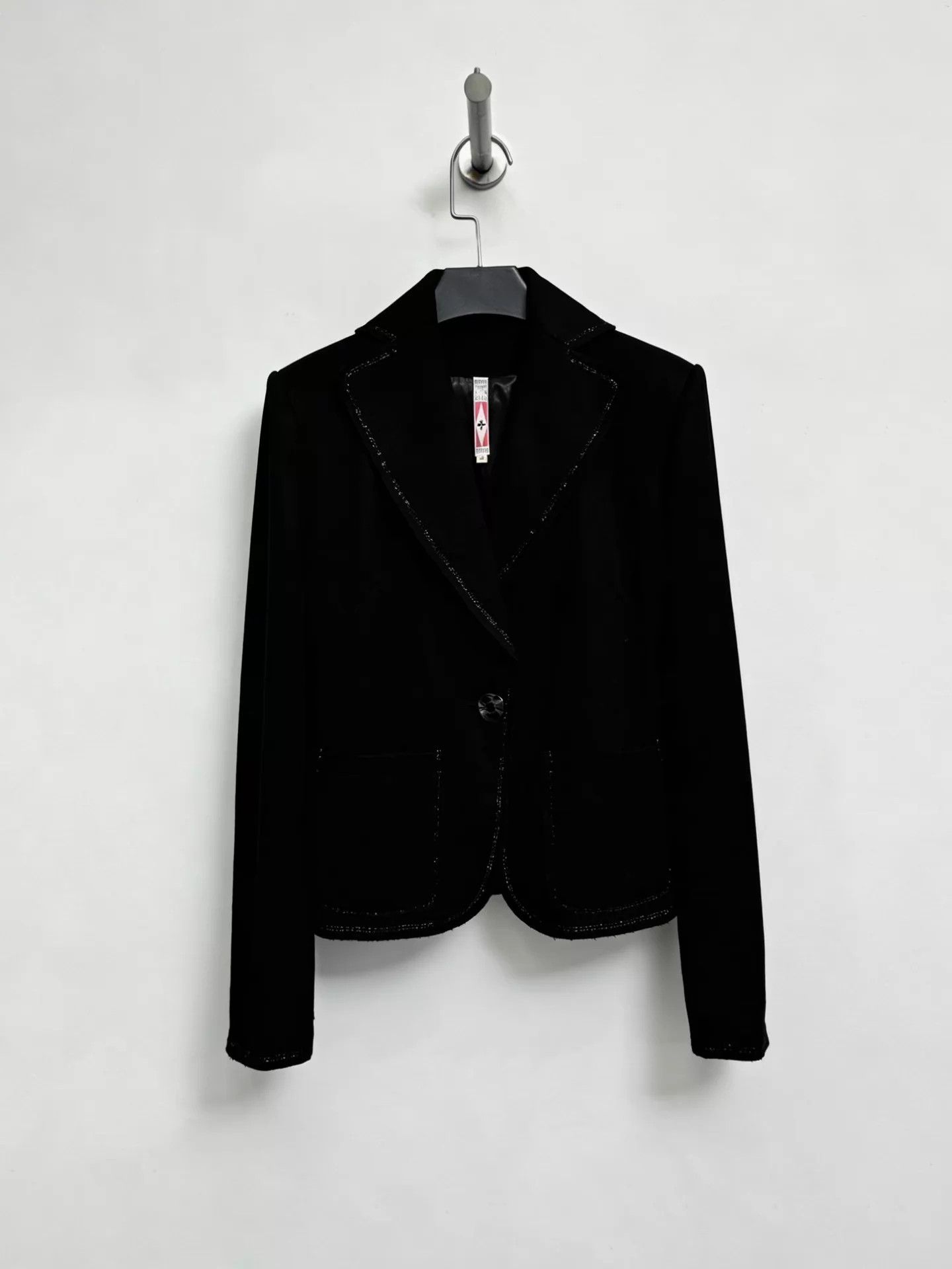 Christophe Lemaire CL 1990s Wool Short Jacket Sz38 w/Shoulder Pads Size XS / US 0-2 / IT 36-38 - 1 Thumbnail