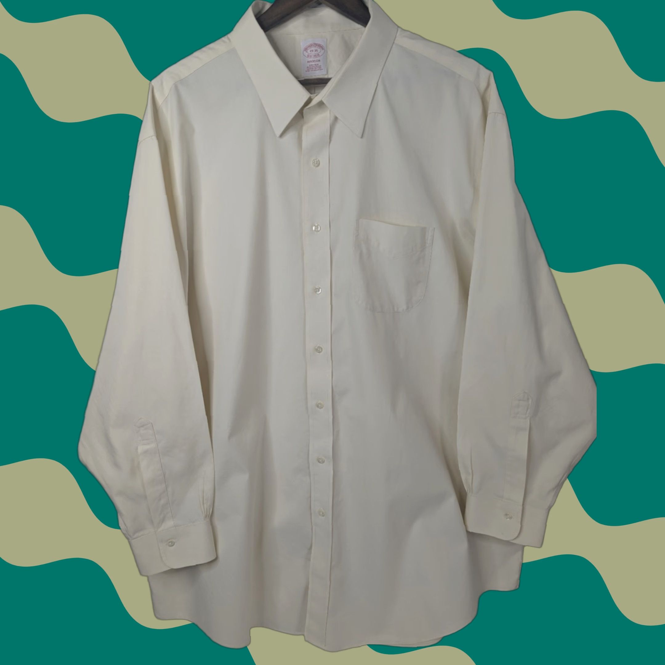 Brooks Brothers Brooks Brothers Madison Shirt Men's 19-35 Non Iron Supima Cotton Button Up L/S Shirt Size US XXL / EU 58 / 5 - 1 Thumbnail