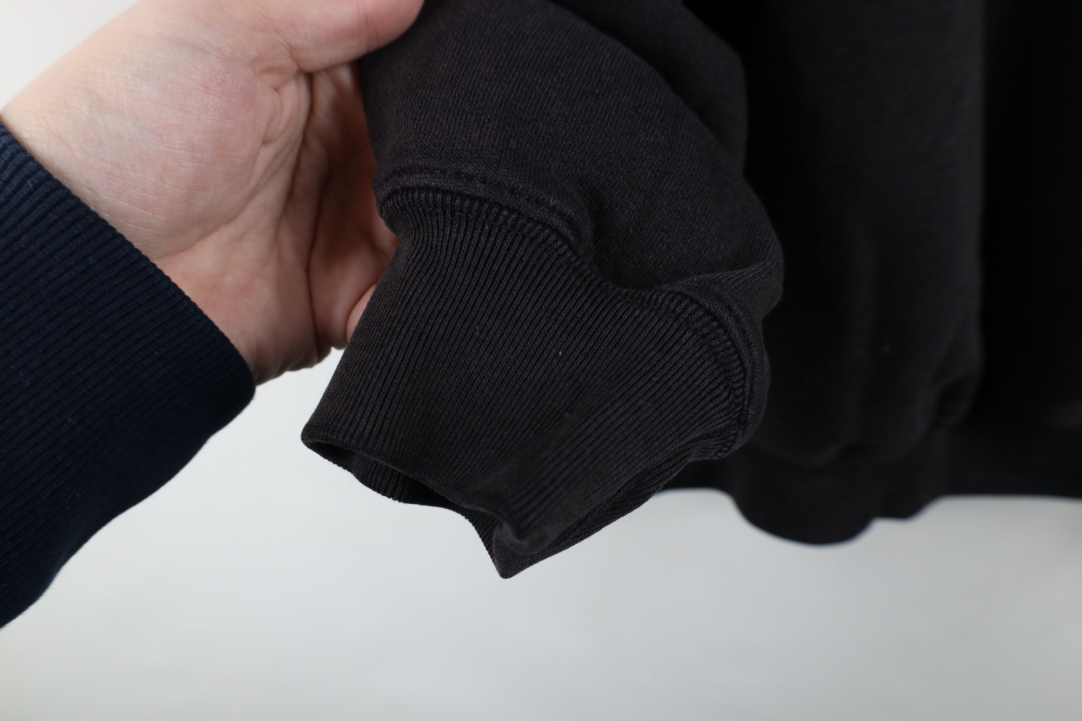 Vintage Vintage 90s Streetwear Collared Pullover Sweatshirt Black Size US L / EU 52-54 / 3 - 7 Thumbnail