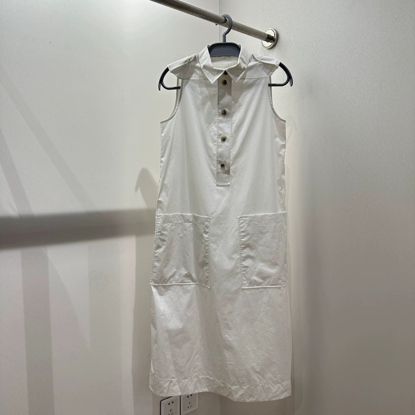 Hermes Hermes apr363 sleeveless cotton dress pockets button size 34 Size XS / US 0-2 / IT 36-38 - 1 Thumbnail