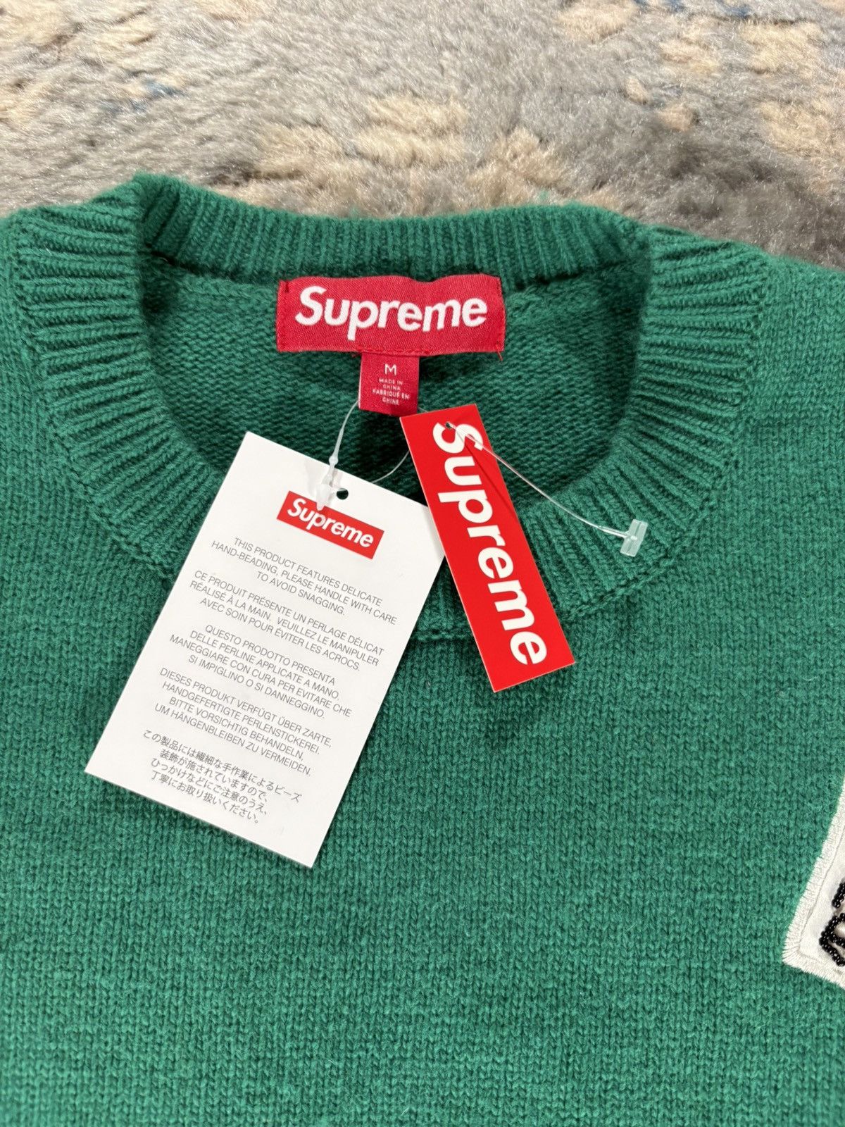 Supreme Supreme Beaded Card Sweater Size US M / EU 48-50 / 2 - 2 Thumbnail