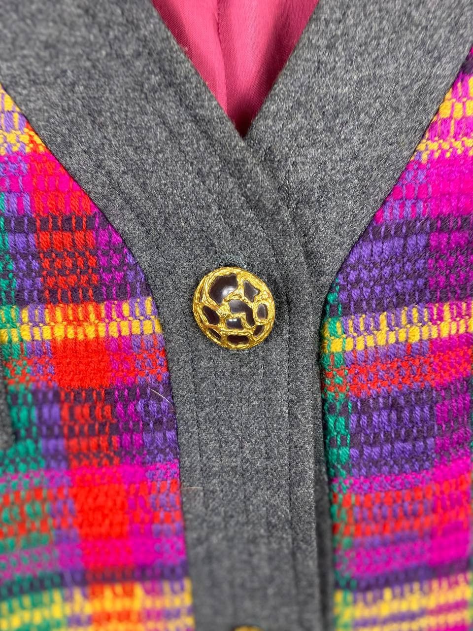 Japanese Brand japanese brand knitted multicolor jacket silk lining Size M / US 6-8 / IT 42-44 - 5 Thumbnail